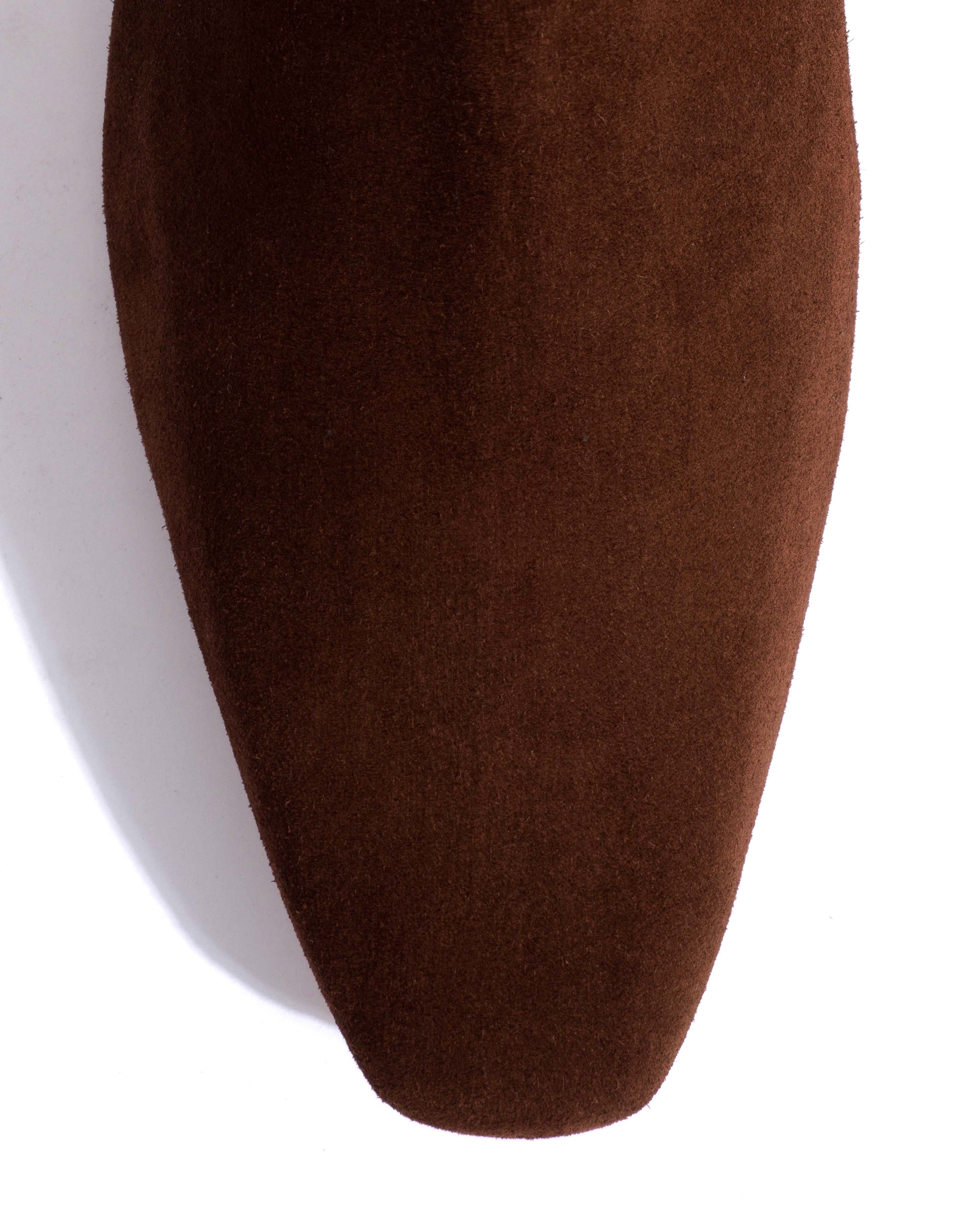 Gaby 40 Calf suede Chocolate - Image 6