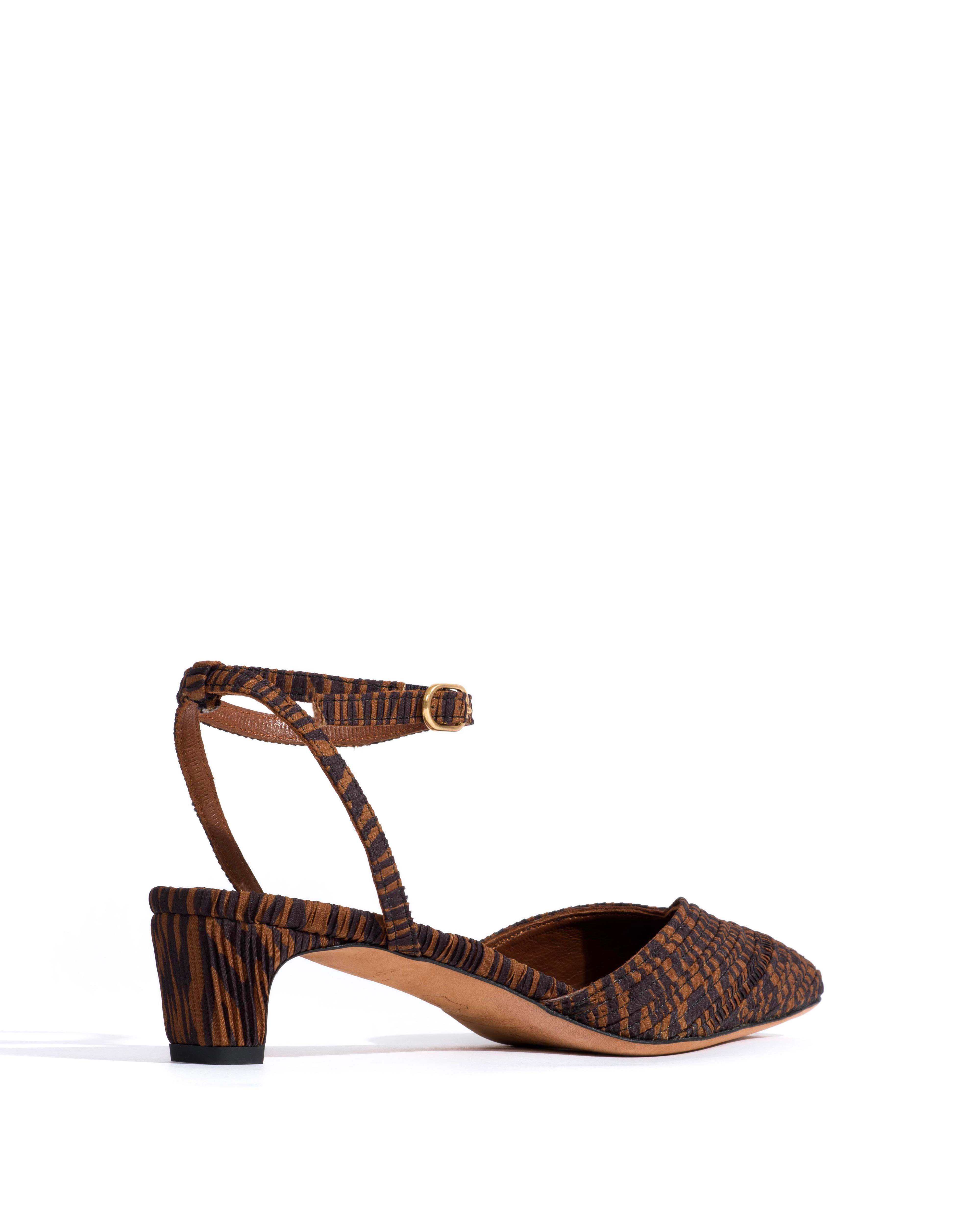 Givia 40 Pleated zebra Chocolate shades - Image 3