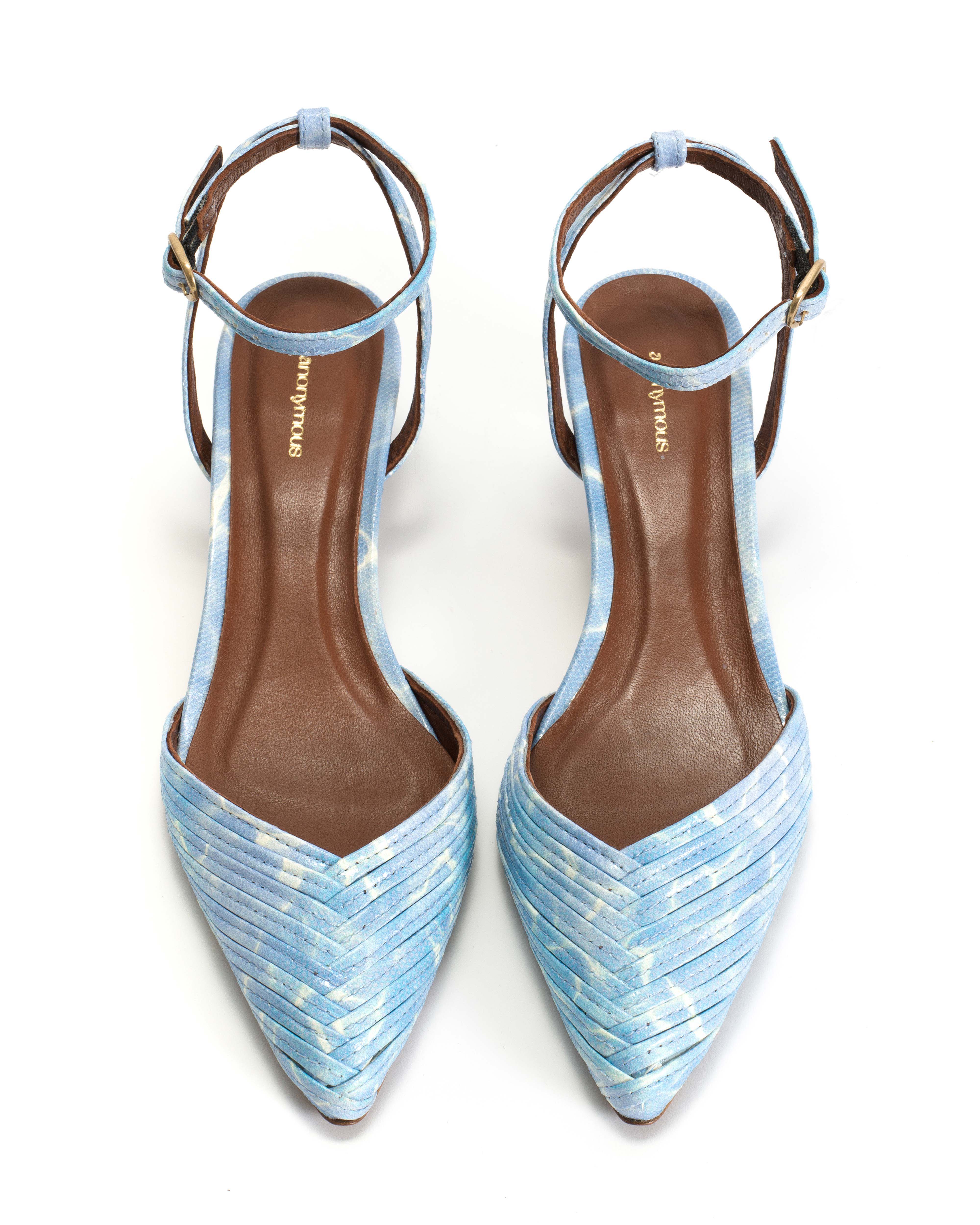 Givia 40 Silky lamb print Pool blue - Image 3