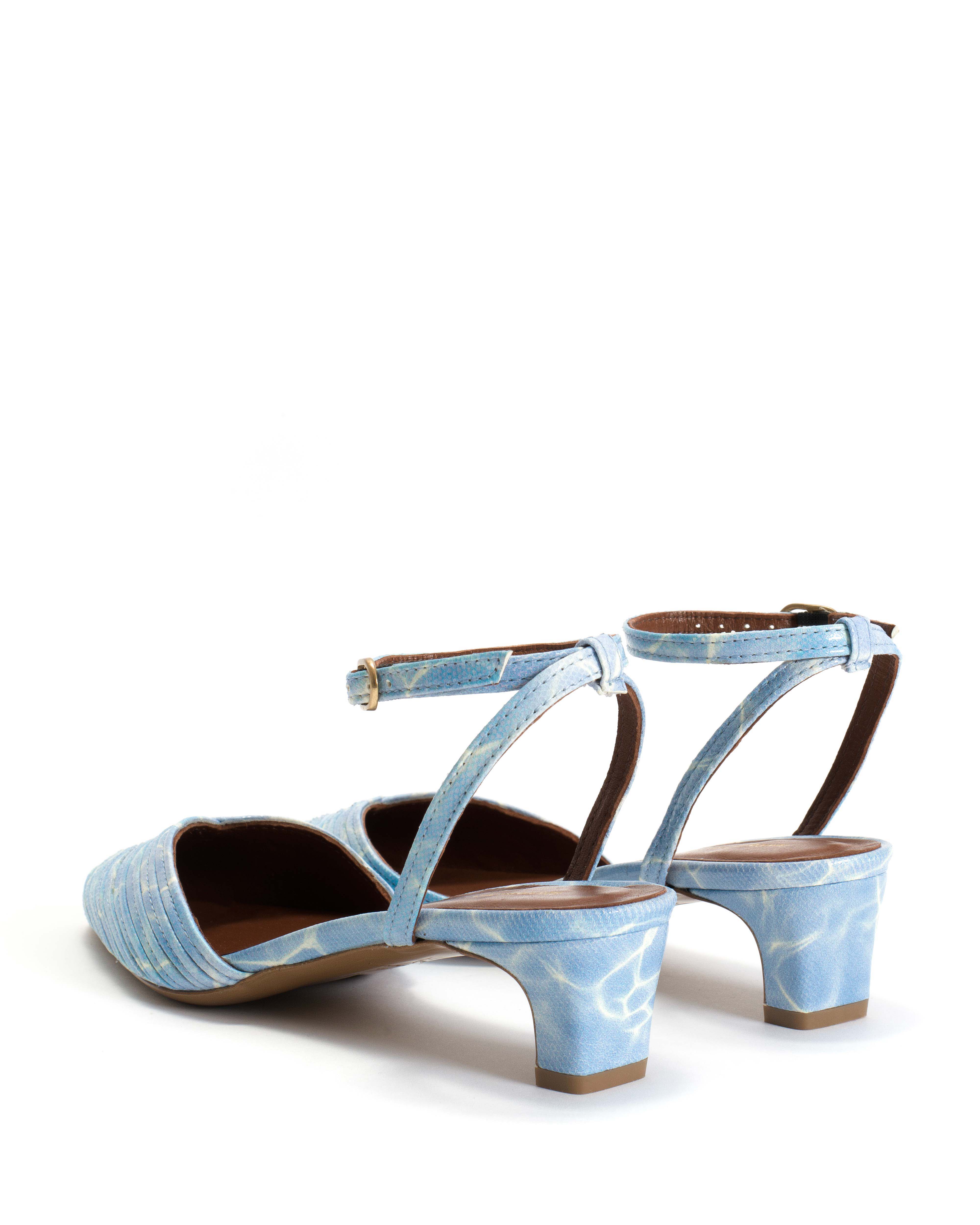 Givia 40 Silky lamb print Pool blue - Image 4
