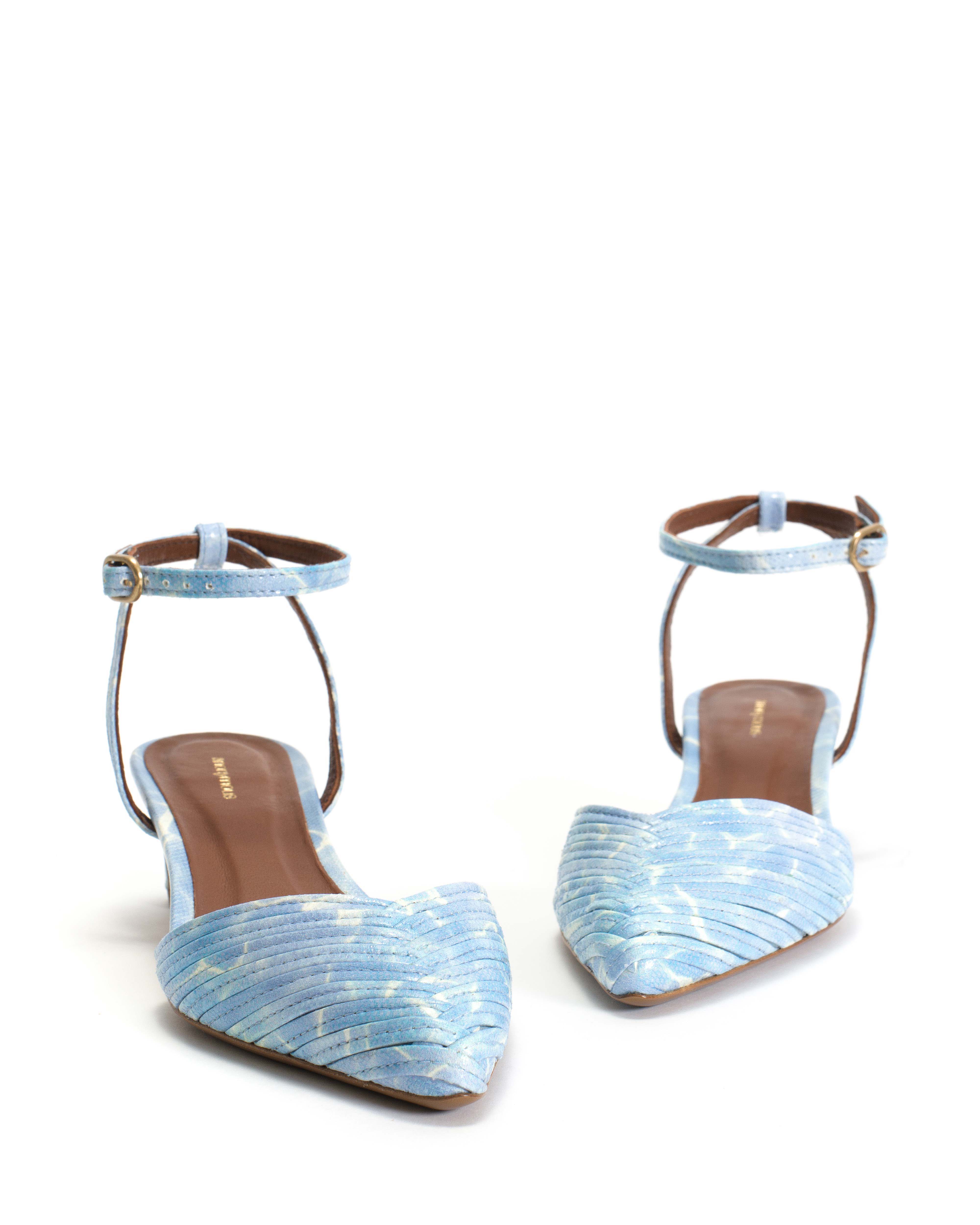 Givia 40 Silky lamb print Pool blue - Image 5