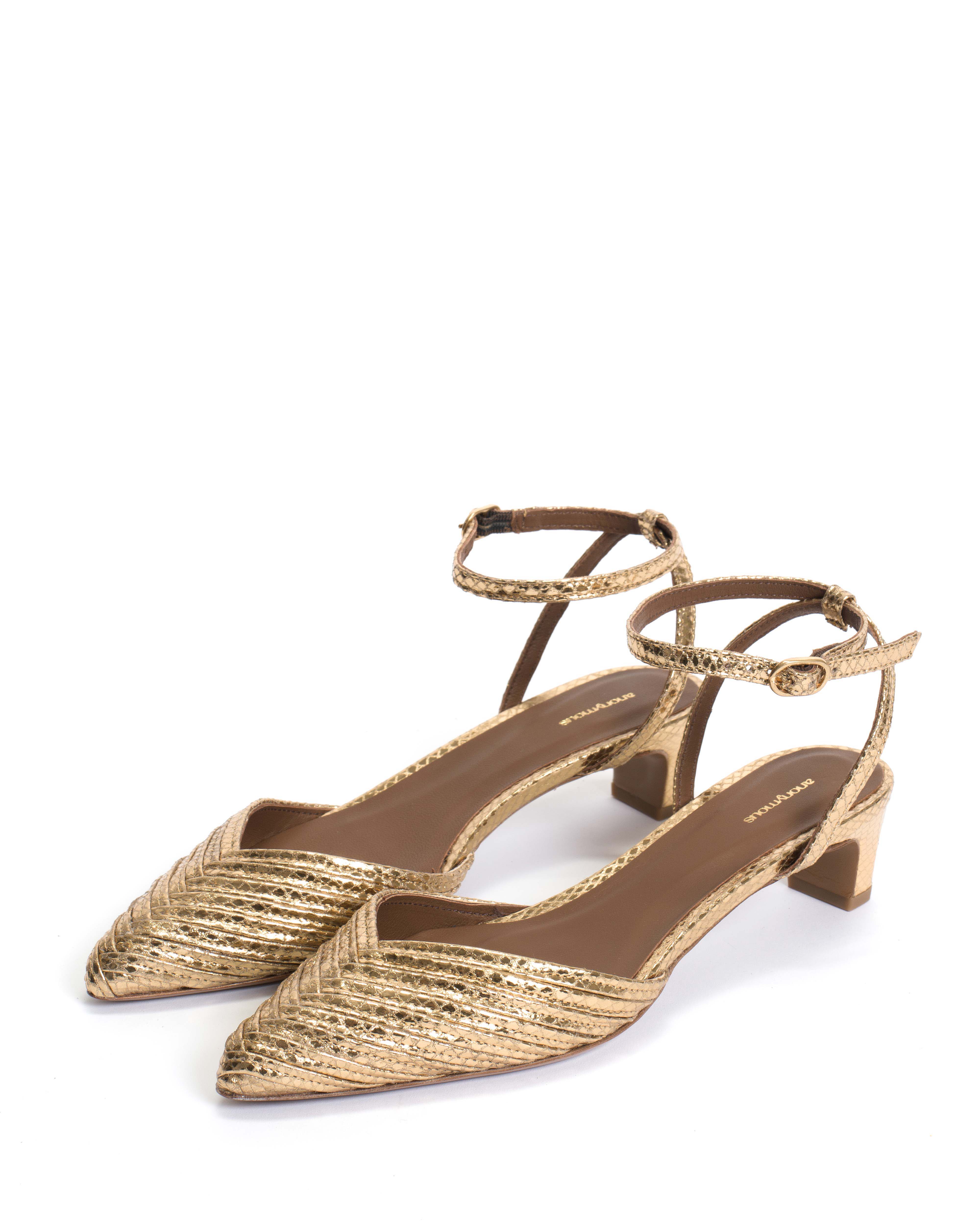 Givia 40 Snake metallic calf Gold - Image 2