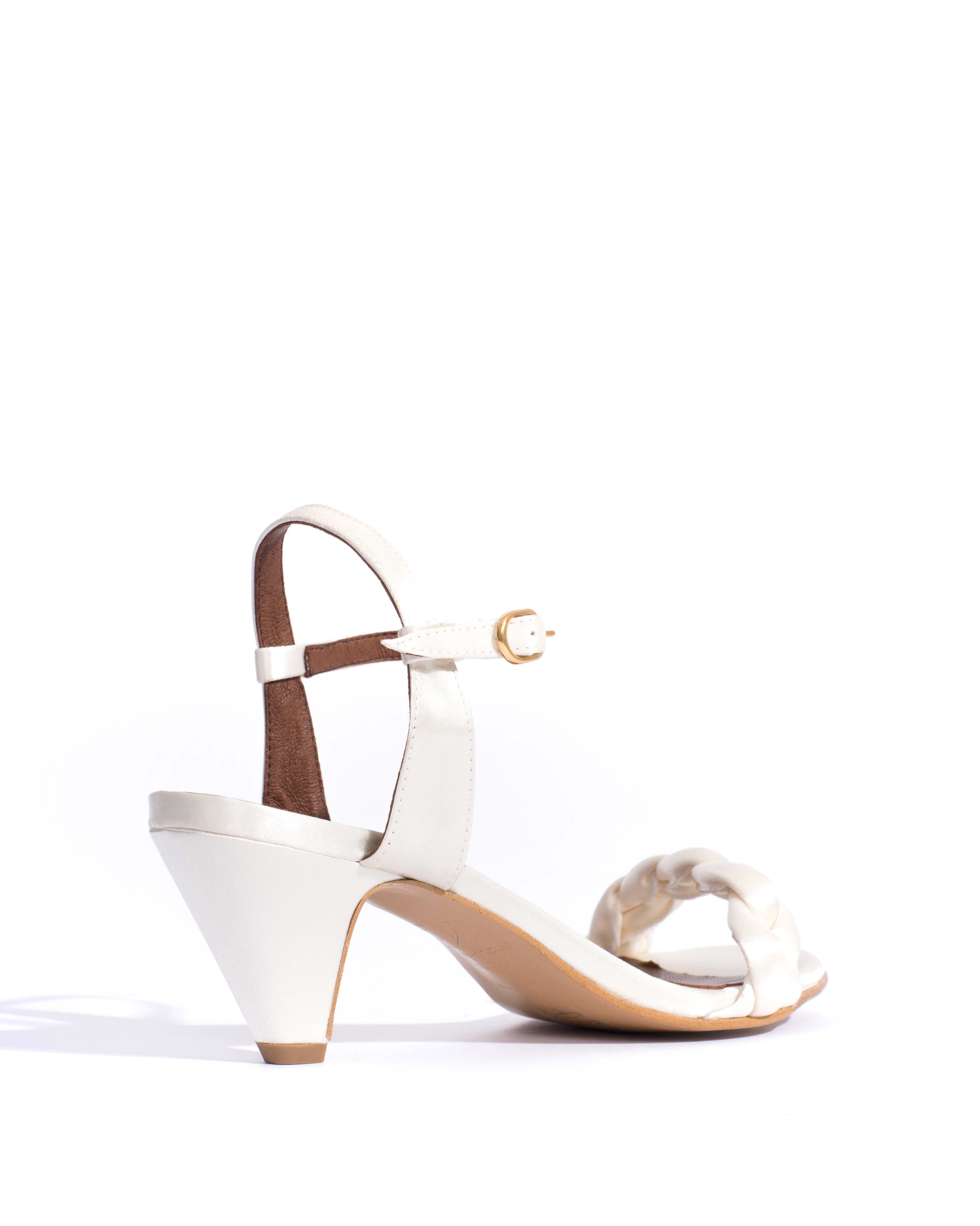 Grace 50 stiletto Antique satin Pearl white - Image 3