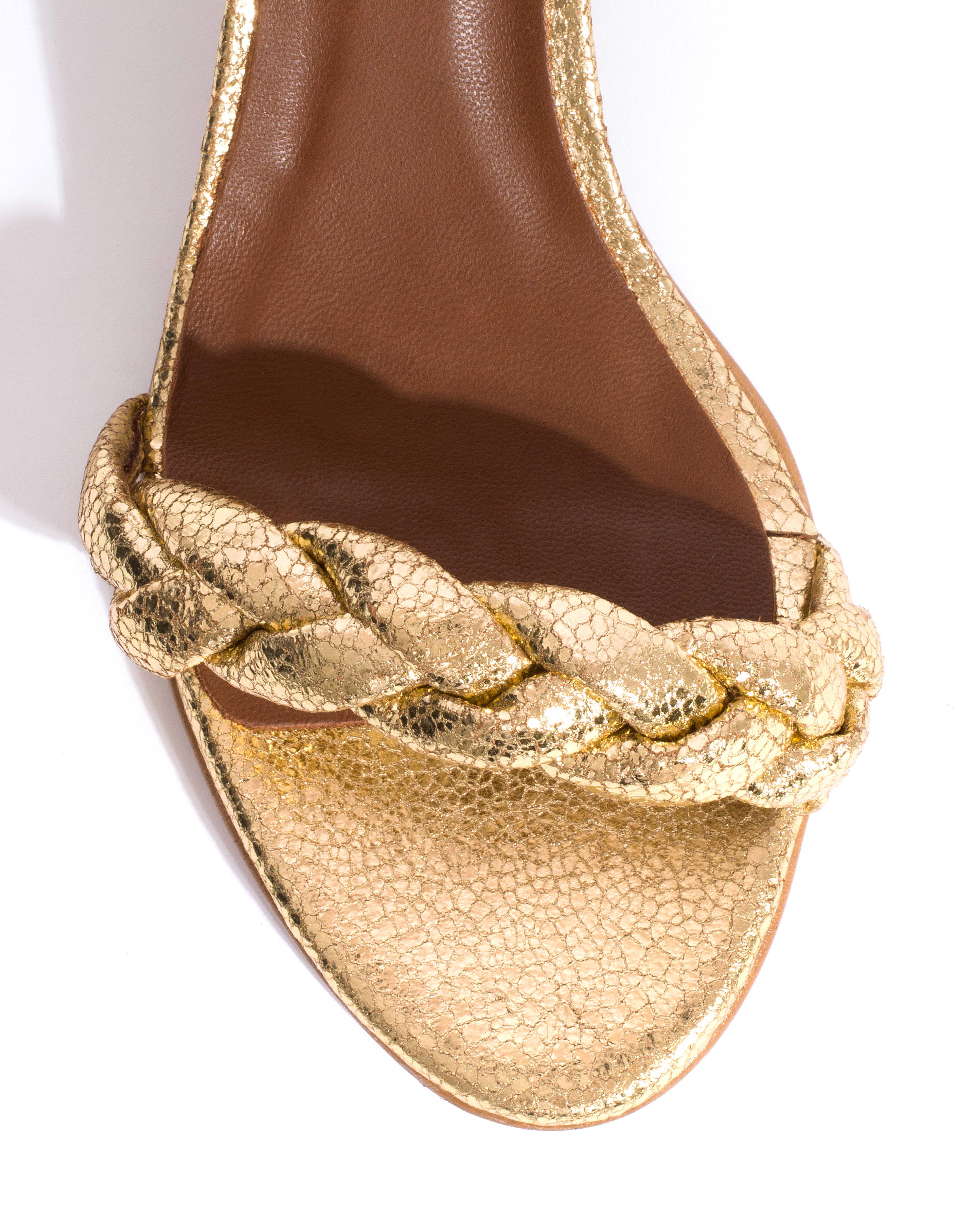 Grace 50 stiletto Crackled metallic goat Gold - Image 5