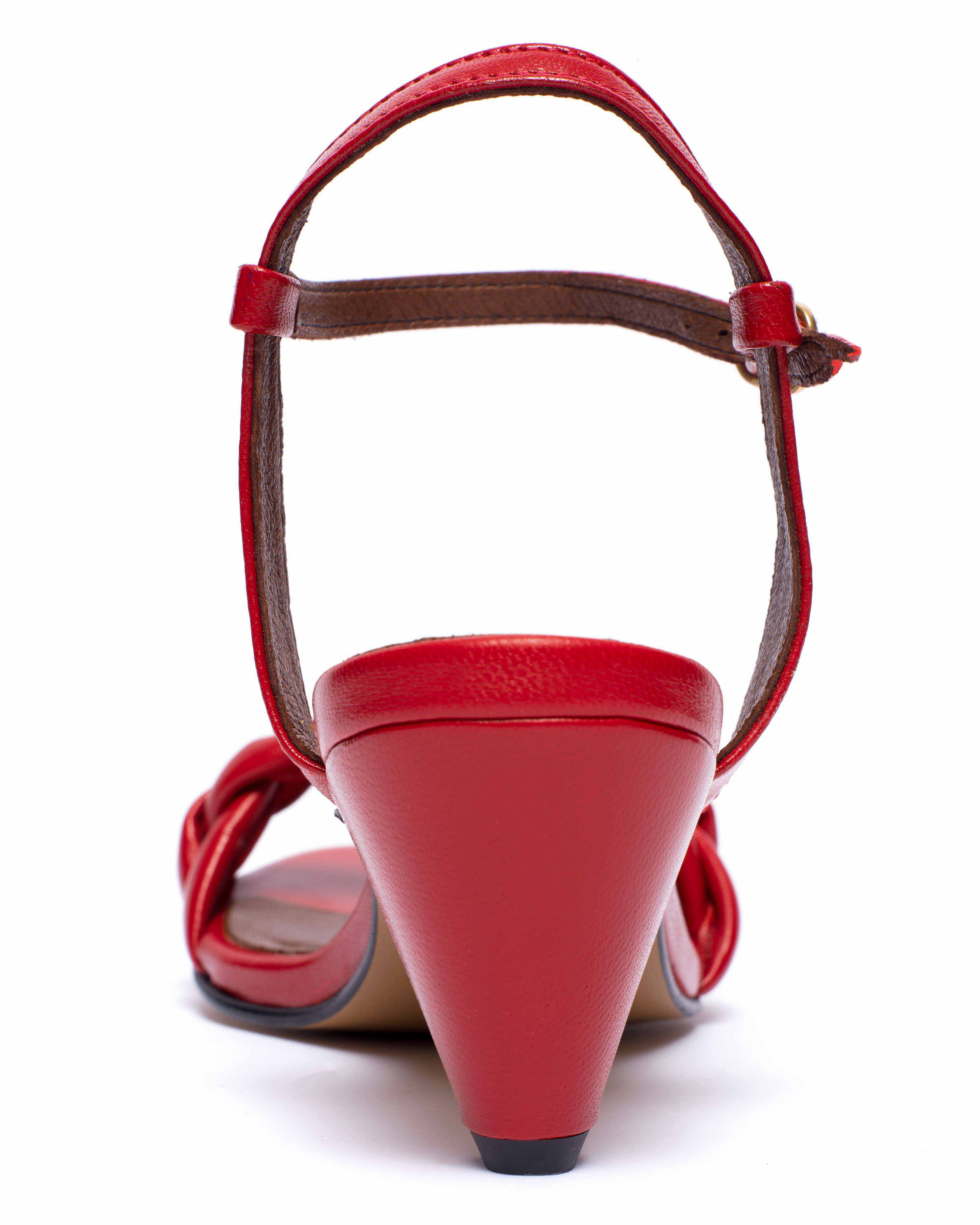 Grace 50 stiletto Shiny lamb Ruby red - Image 7