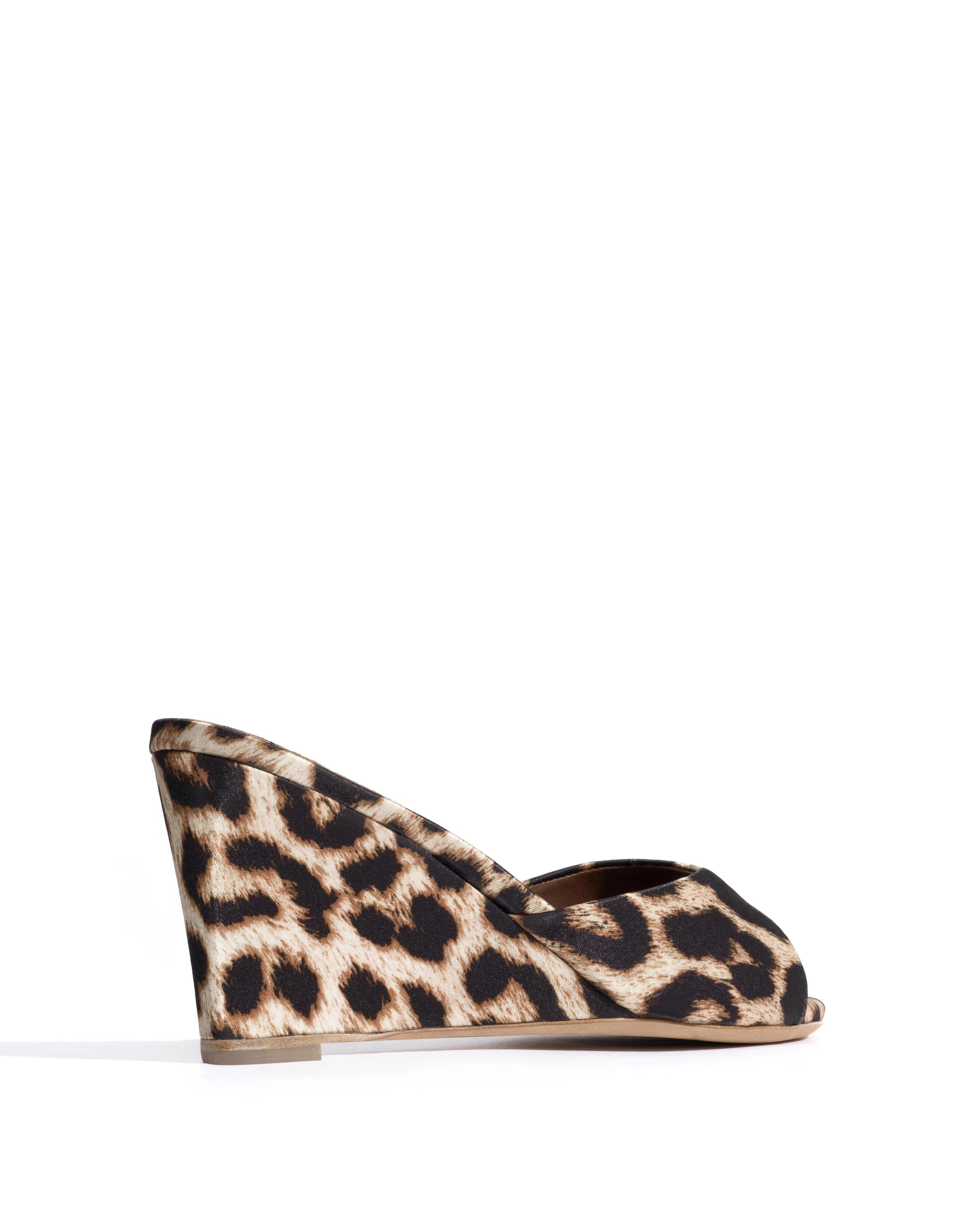 Gwen 75 wedge Satin print Leopard - Image 3