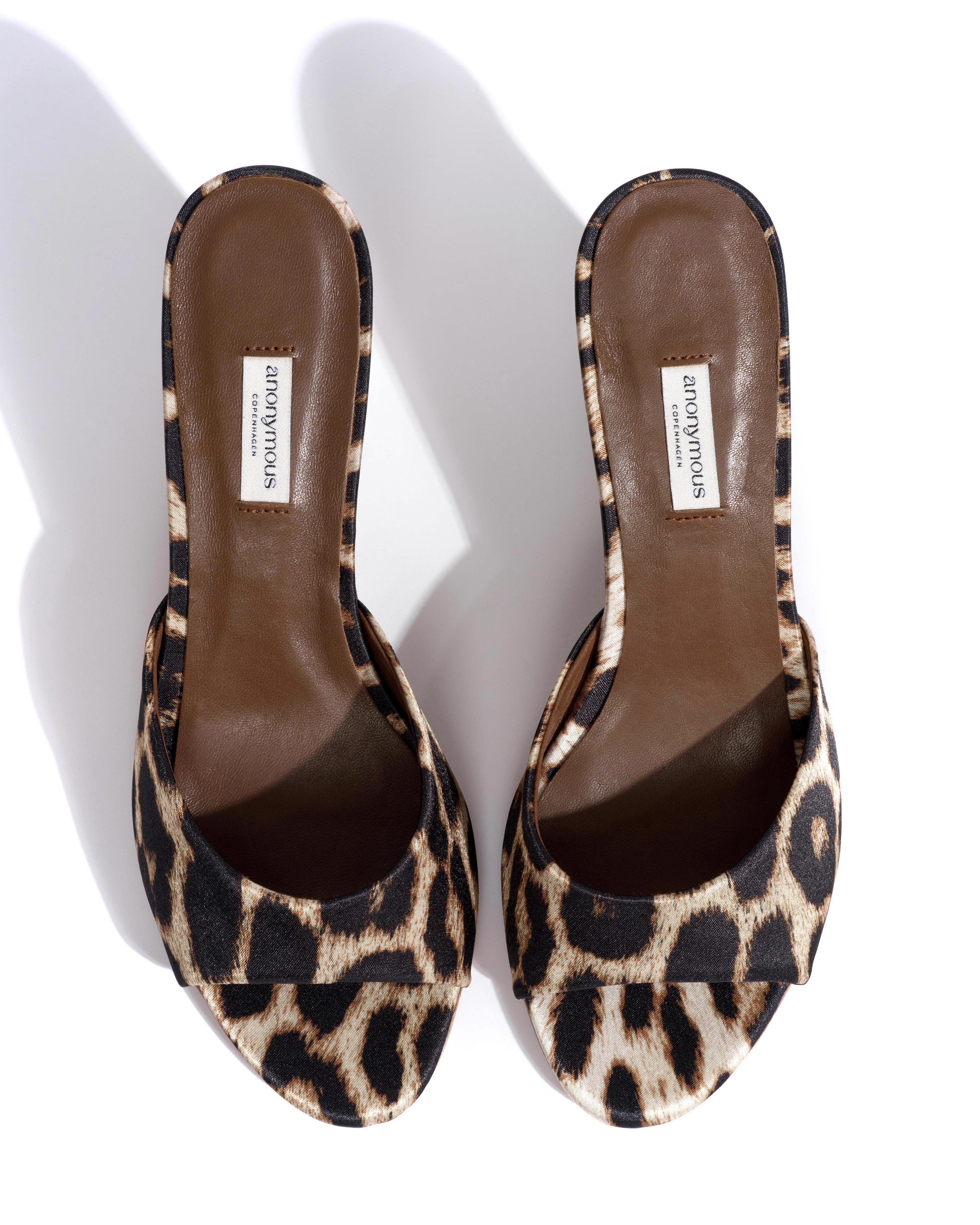 Gwen 75 wedge Satin print Leopard - Image 4