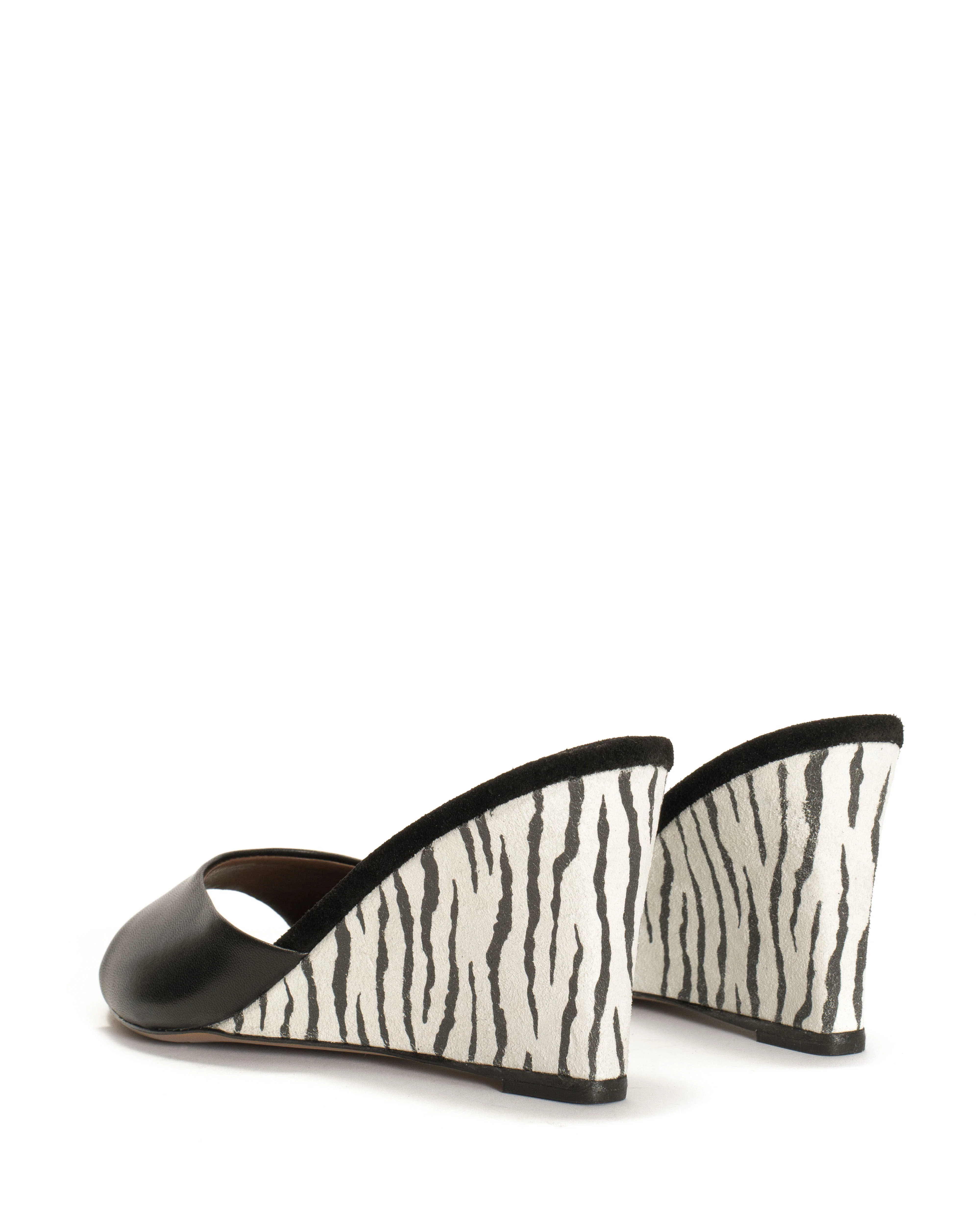 Gwen 75 wedge Shiny lamb & dual color Black & zebra - Image 4