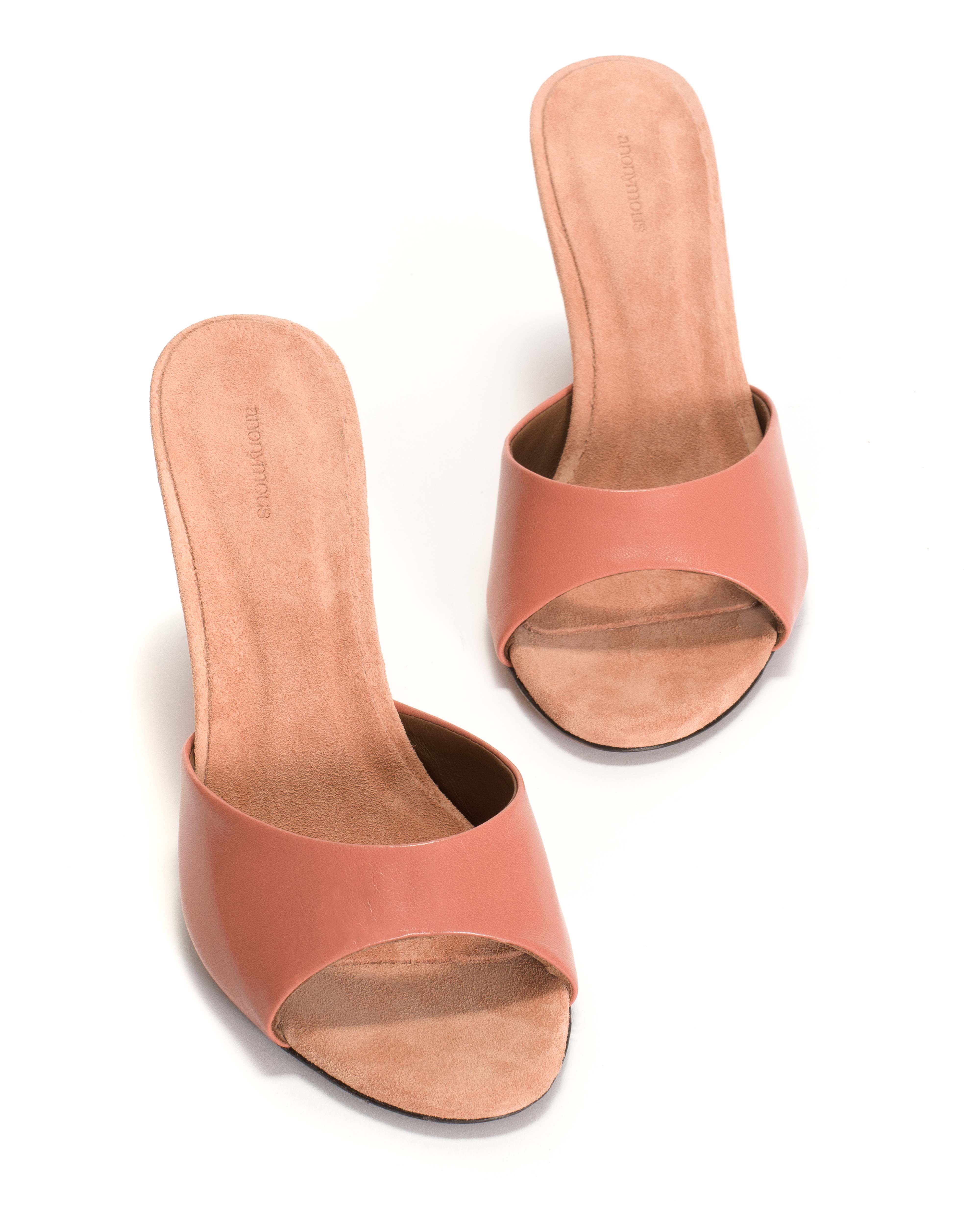 Gwen 75 wedge Shiny lamb & suede leather Candy pink - Image 6