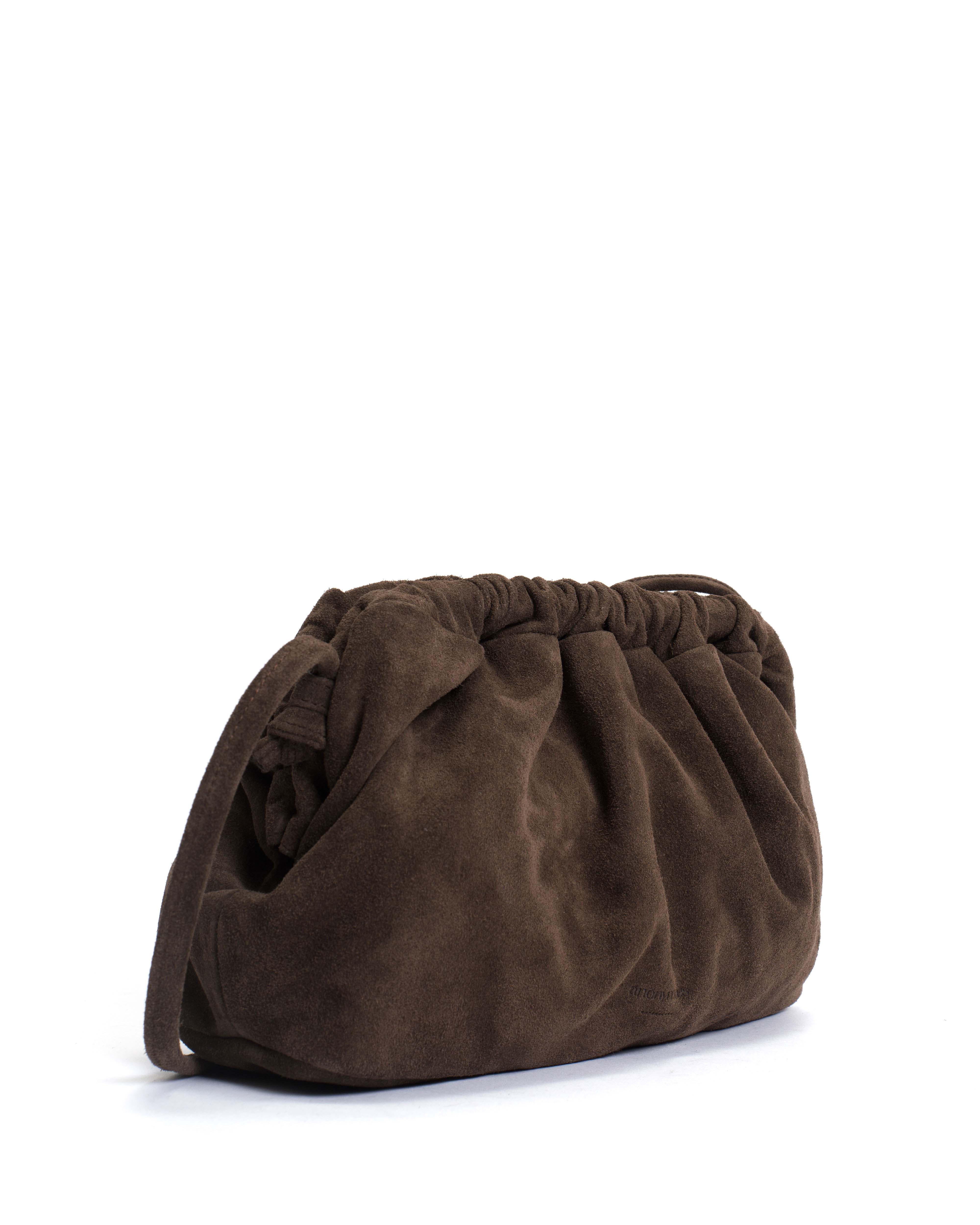 Hally classic cloud bag Calf suede Coffee brown - Image 2