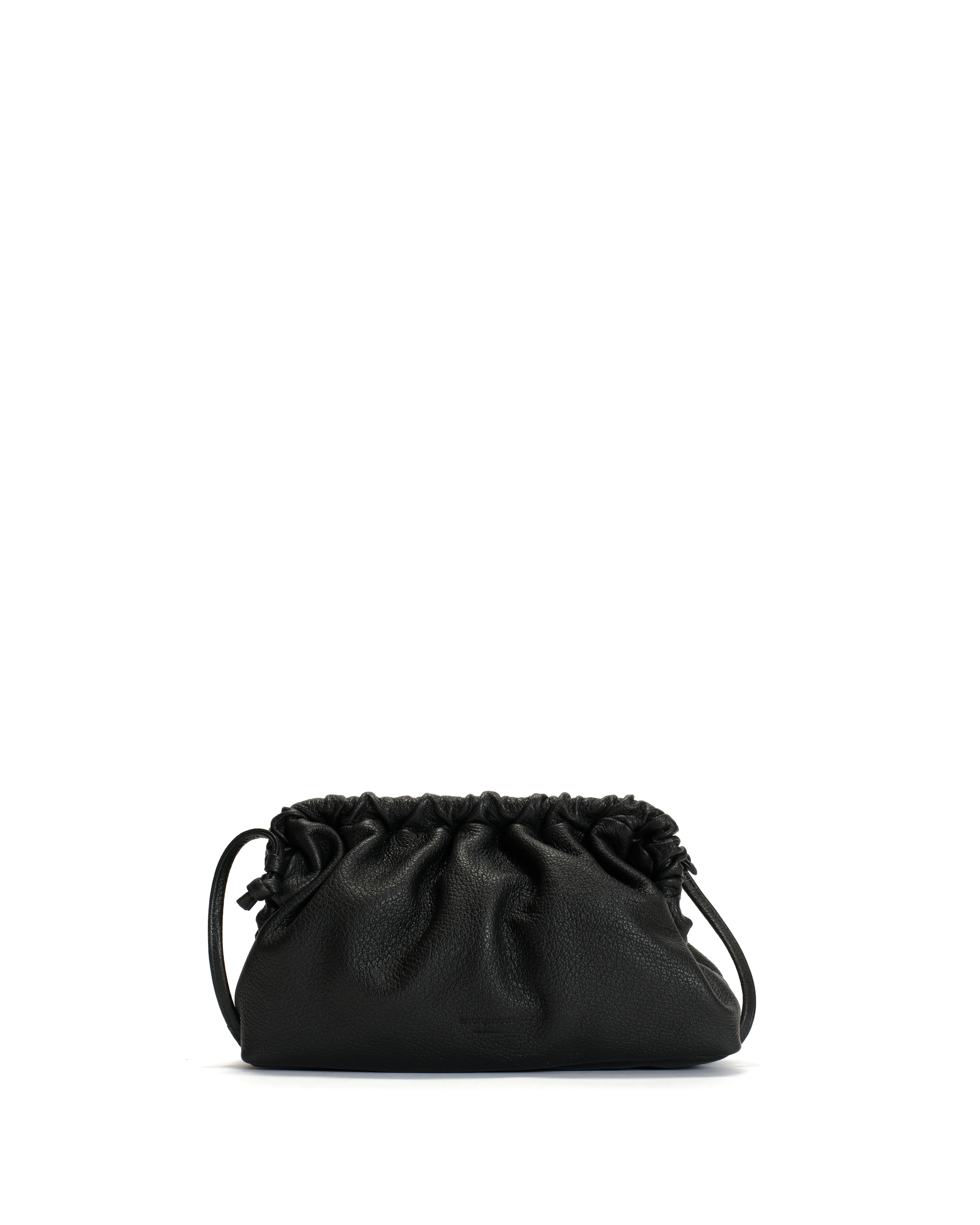 Hally classic cloud bag Grained chevre goat Black