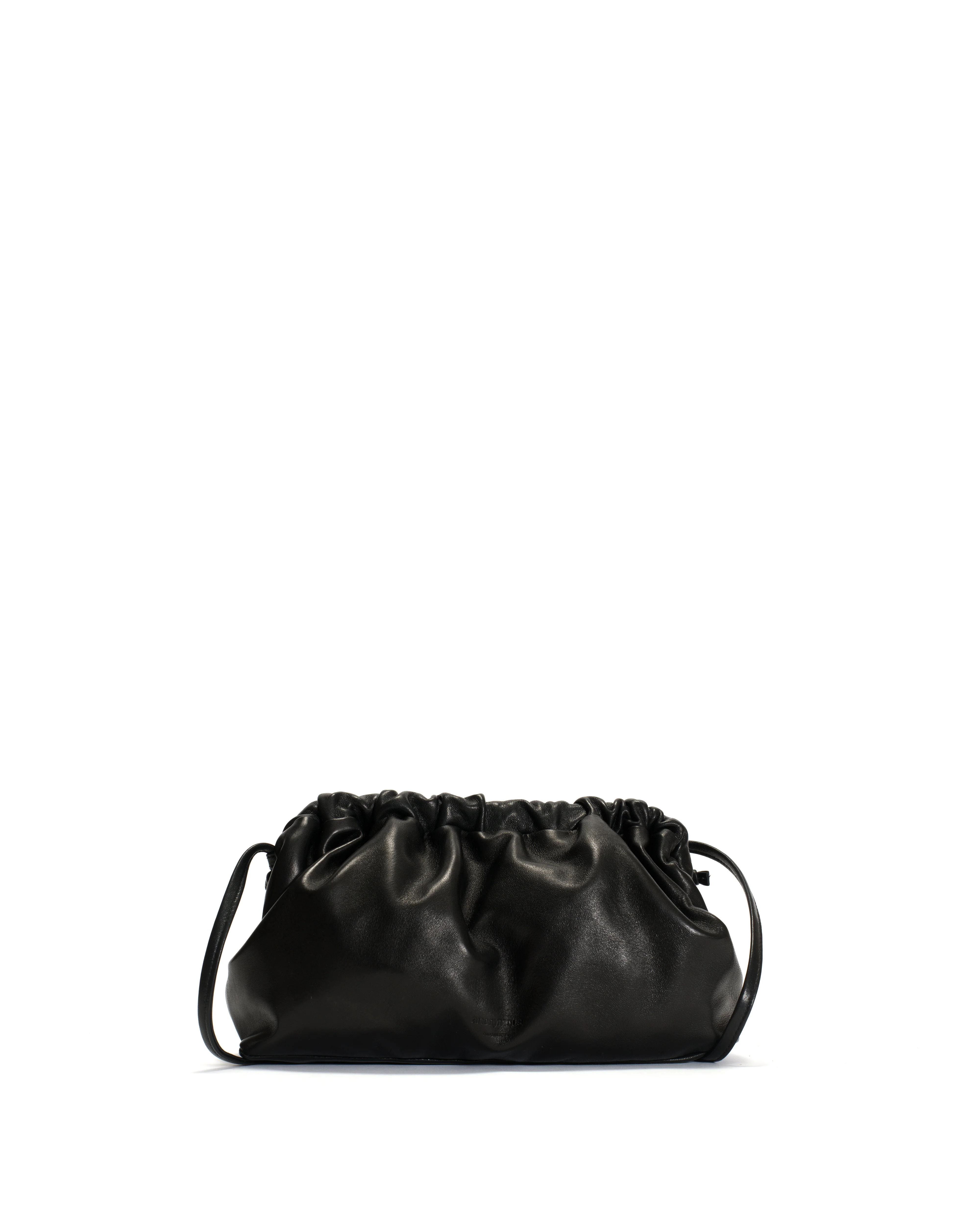 Hally classic cloud bag Shiny lamb Black