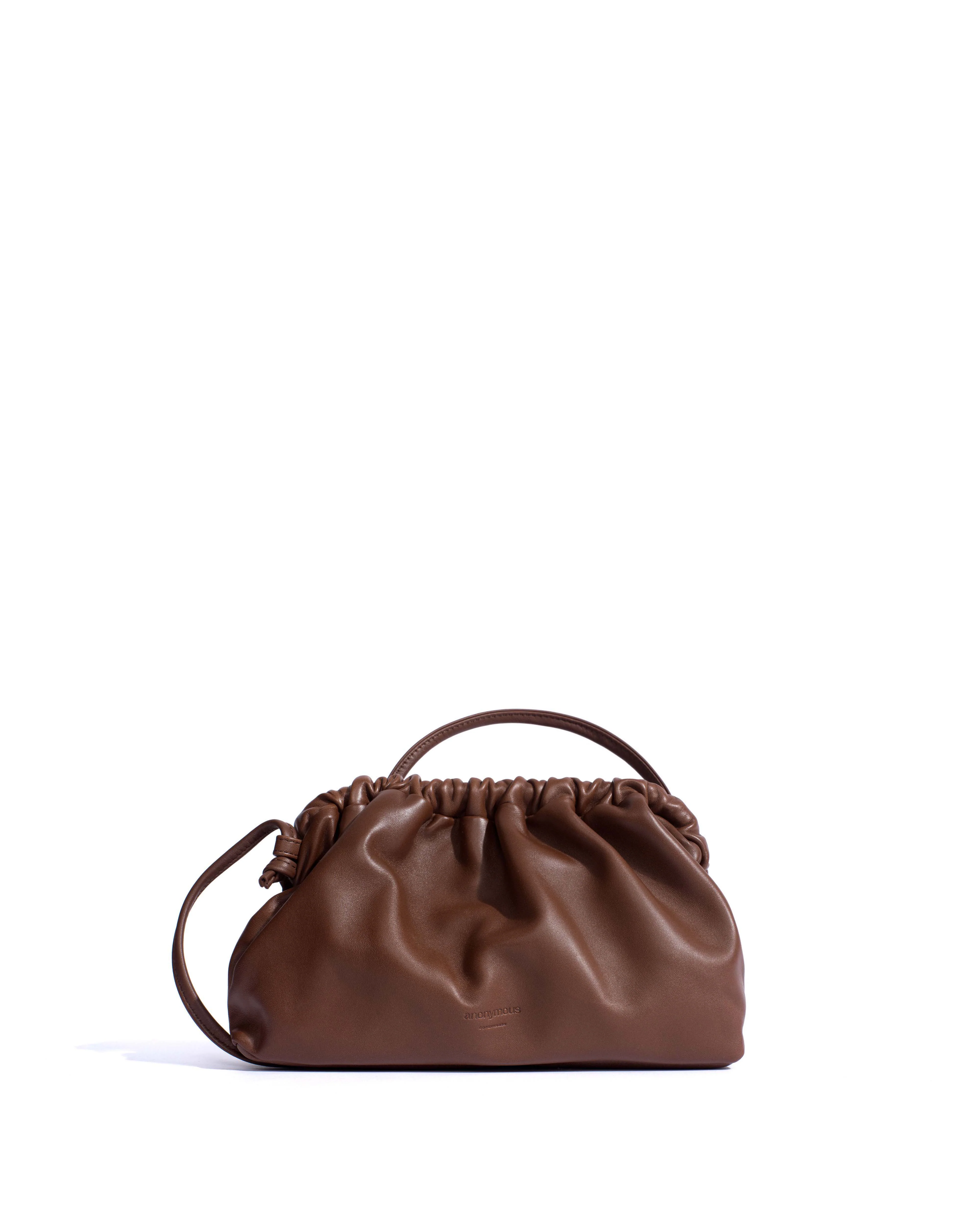 Hally classic cloud bag Shiny lamb Chocolate