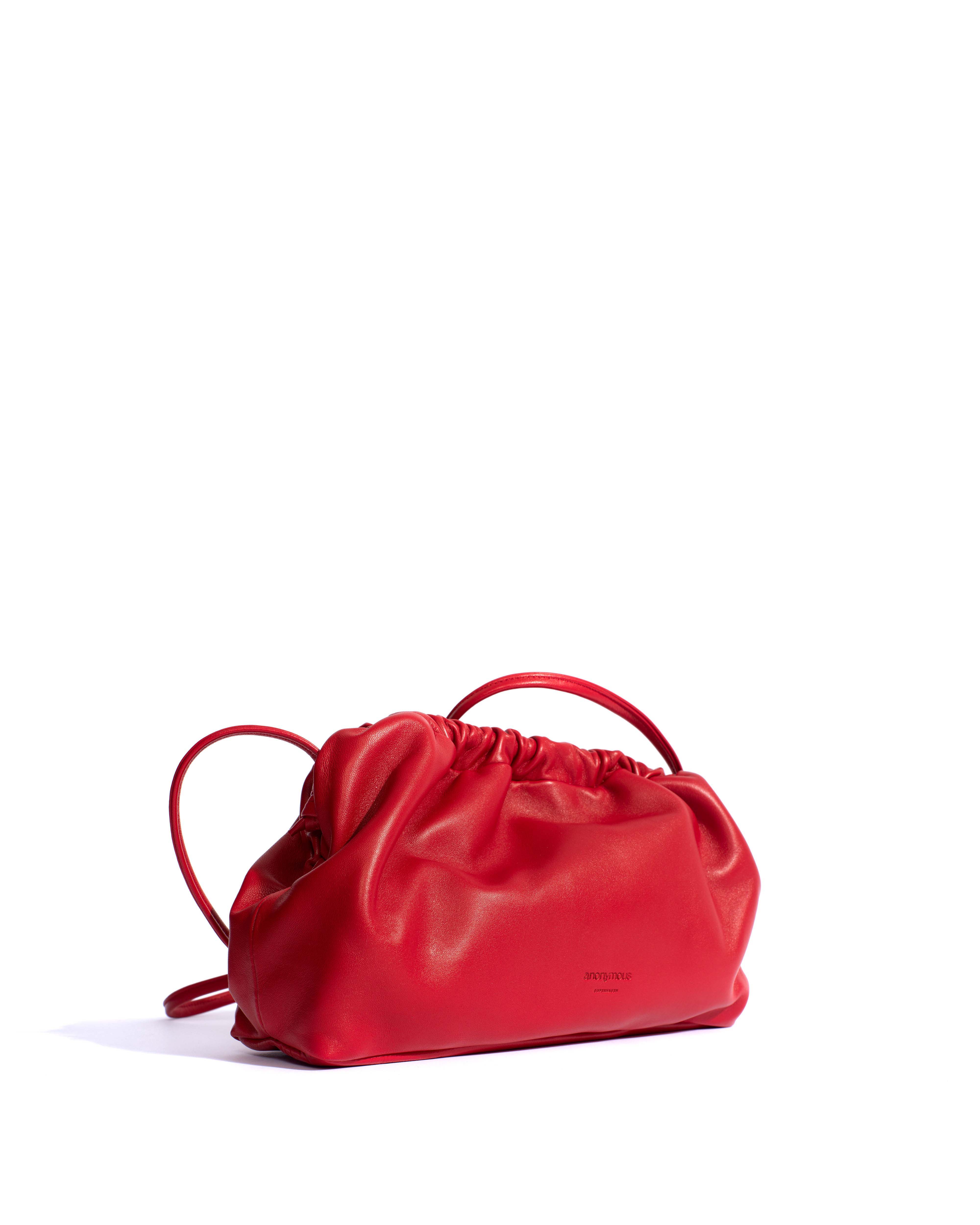 Hally classic cloud bag Shiny lamb Ruby red - Image 2