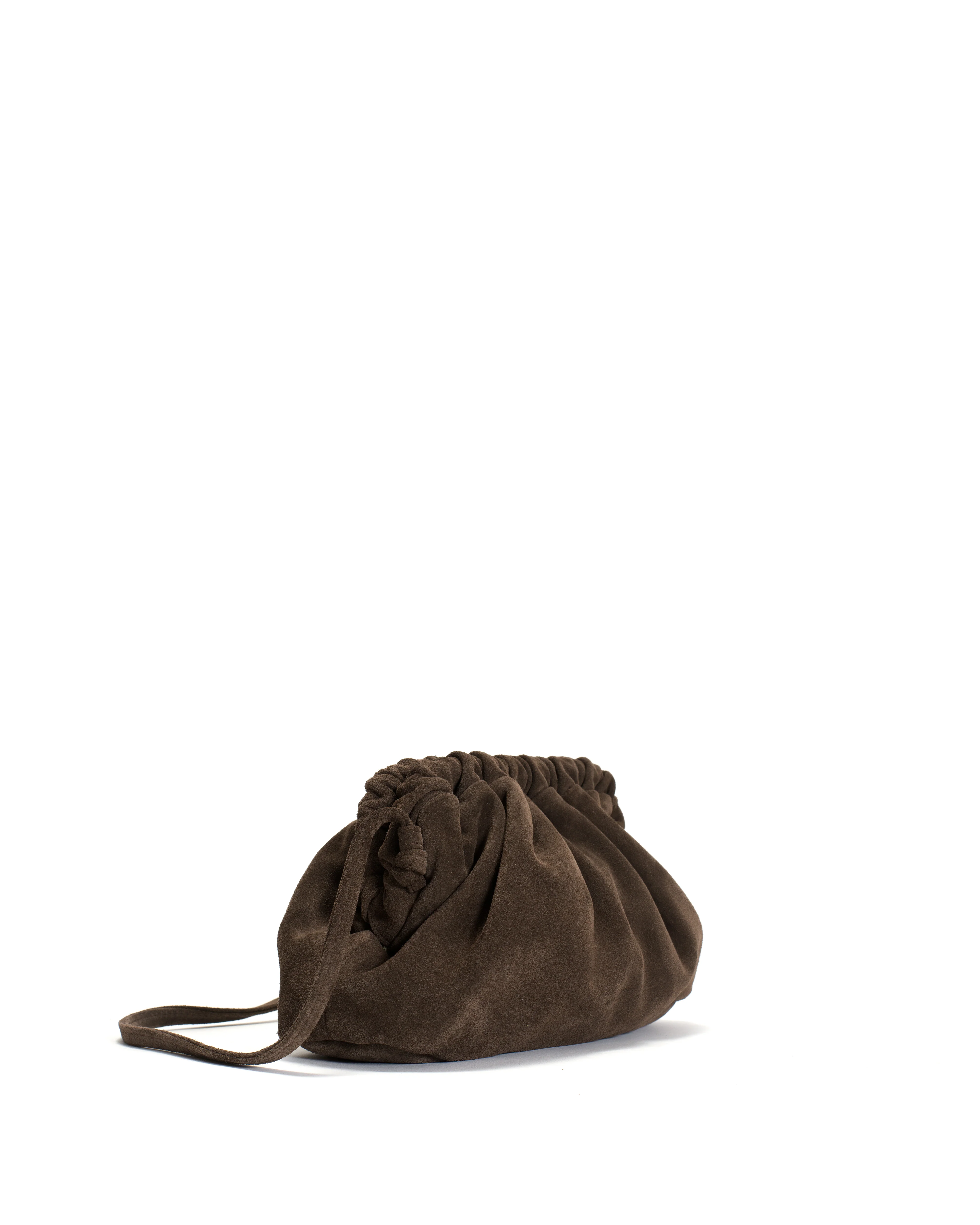Hally petite cloud bag Calf suede Coffee brown - Image 2