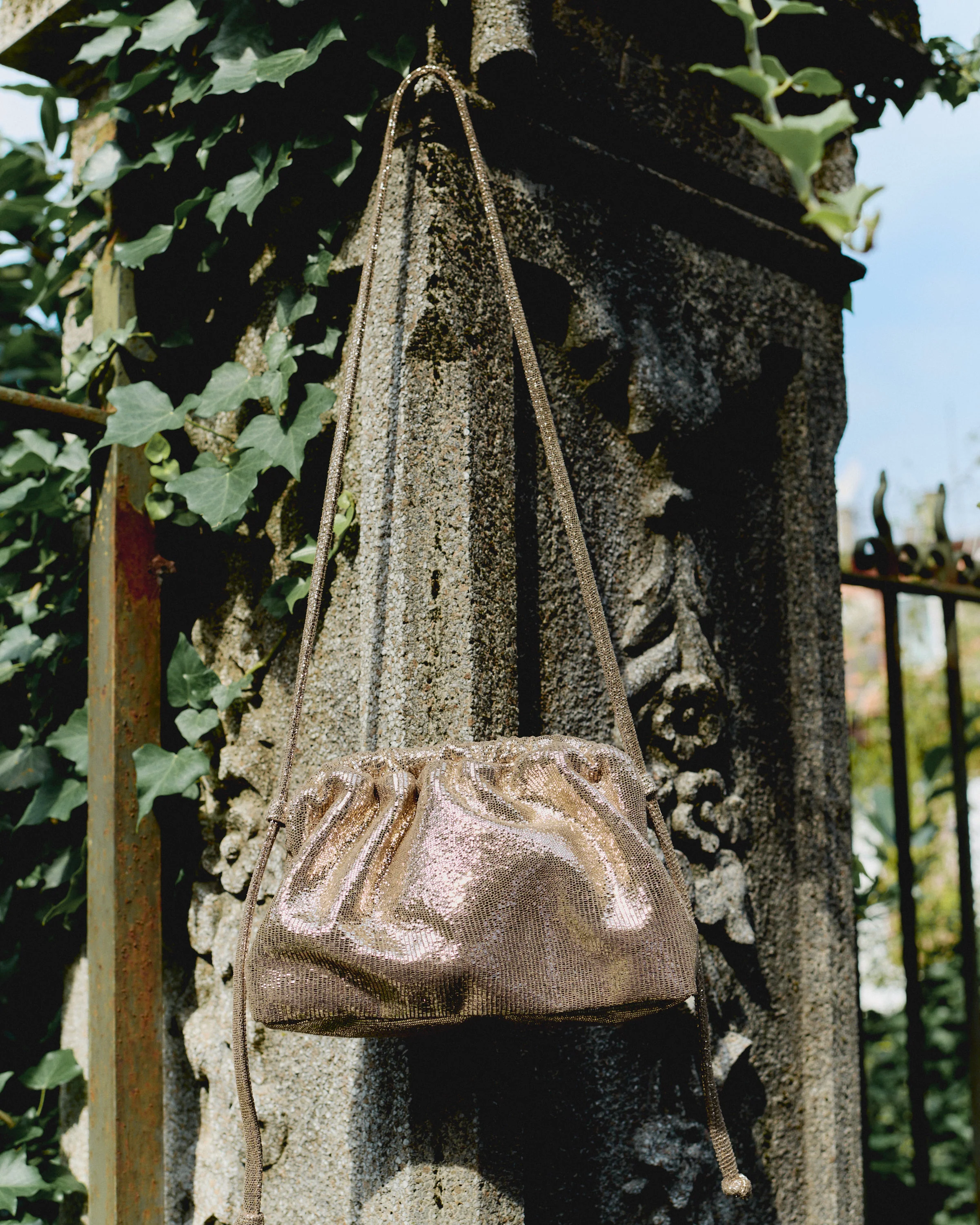 Hally petite cloud bag Lizard metallic goat Vintage champagne - Image 3
