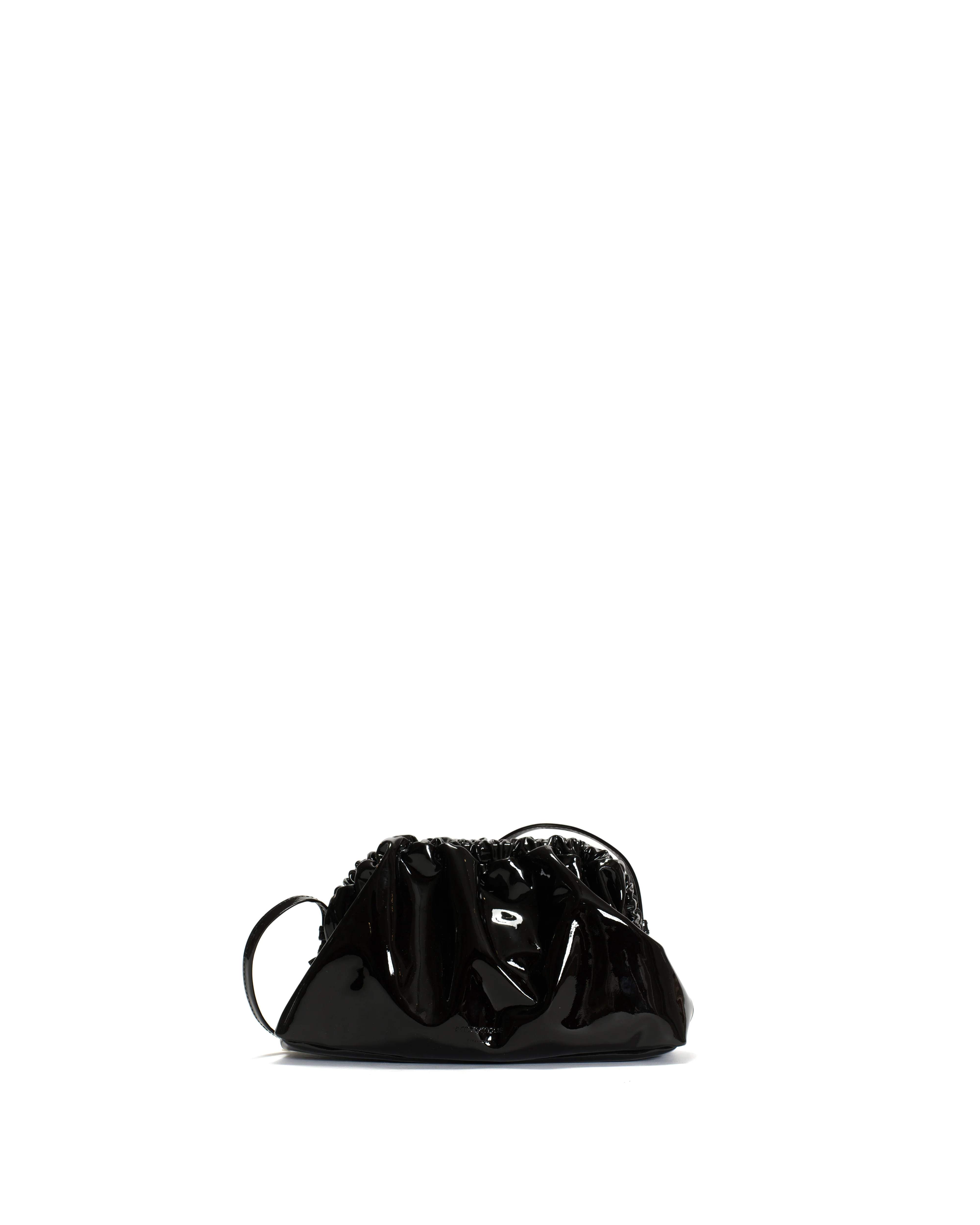 Hally petite cloud bag Polished soft calf Black