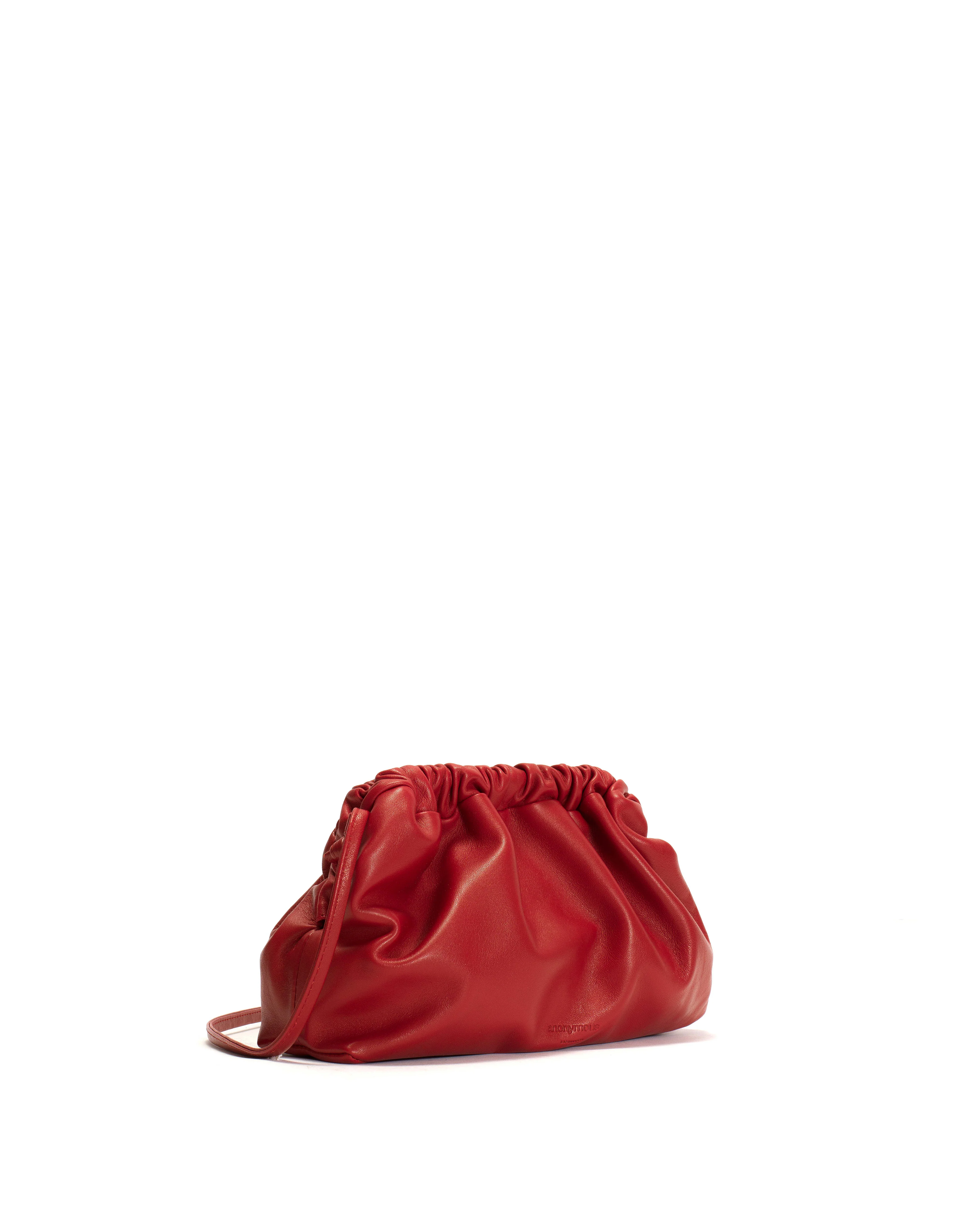 Hally petite cloud bag Shiny lamb Ruby red - Image 2