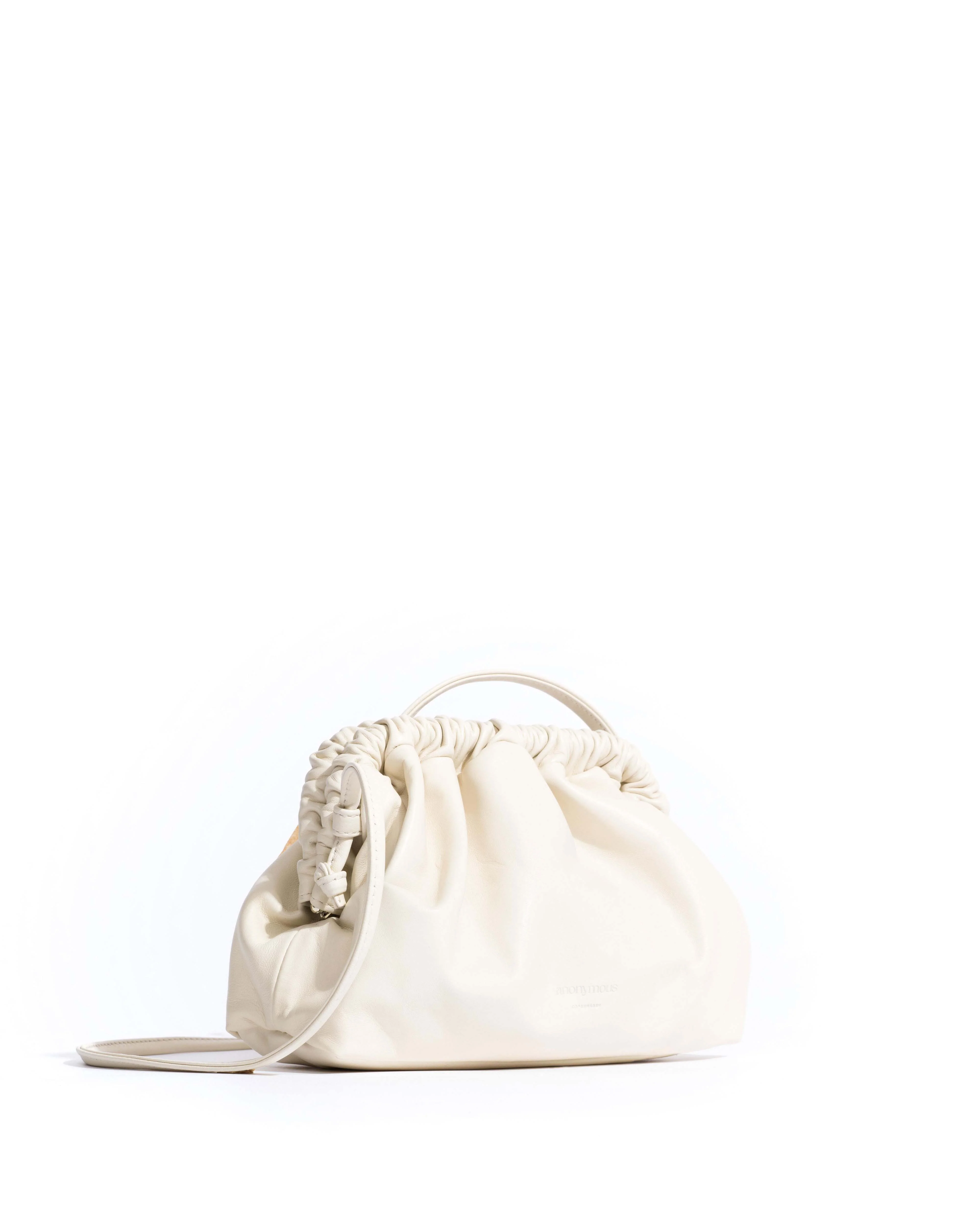 Hally petite cloud bag Shiny lamb White sand - Image 2