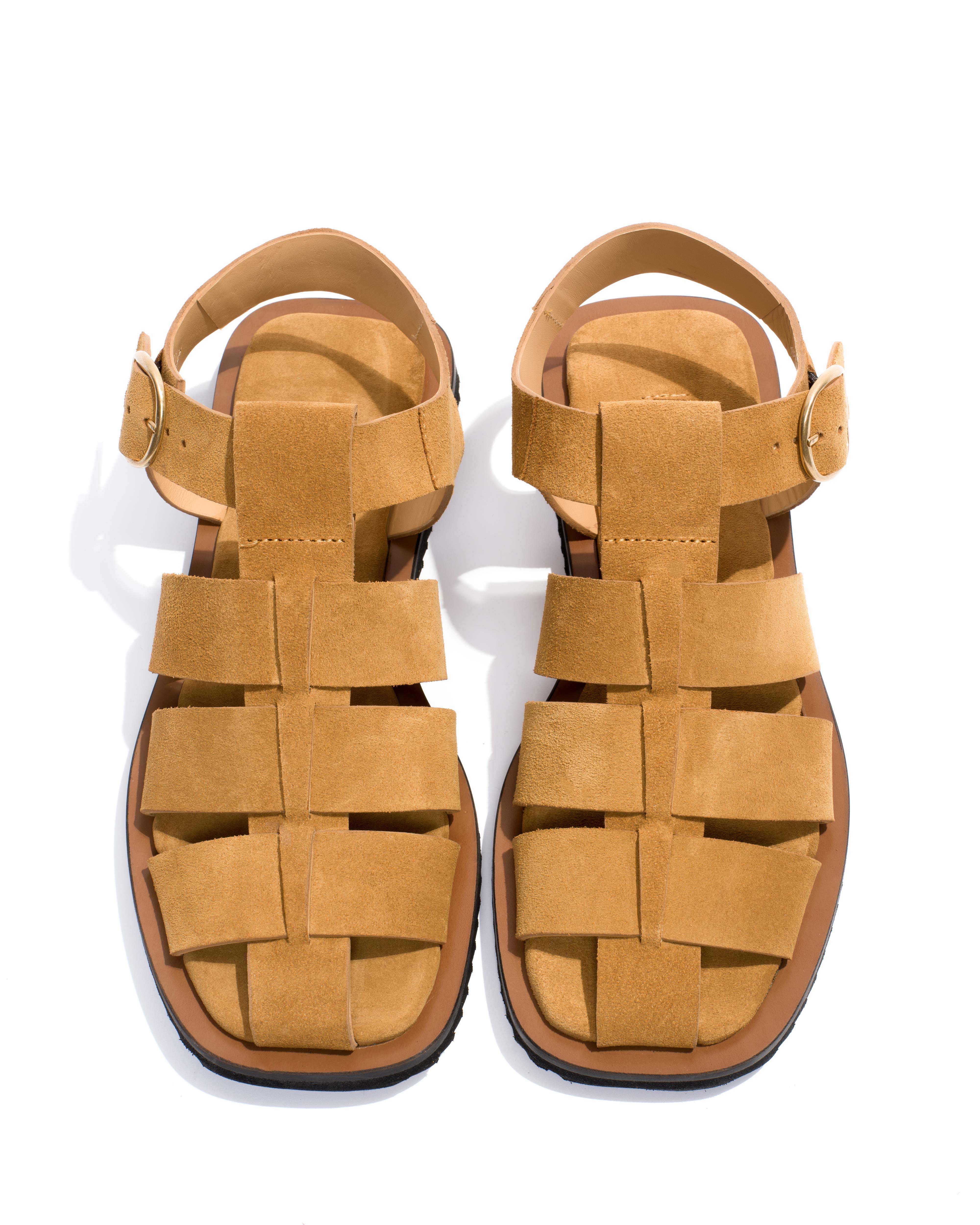 Hampell Calf suede Bamboo brown - Image 3