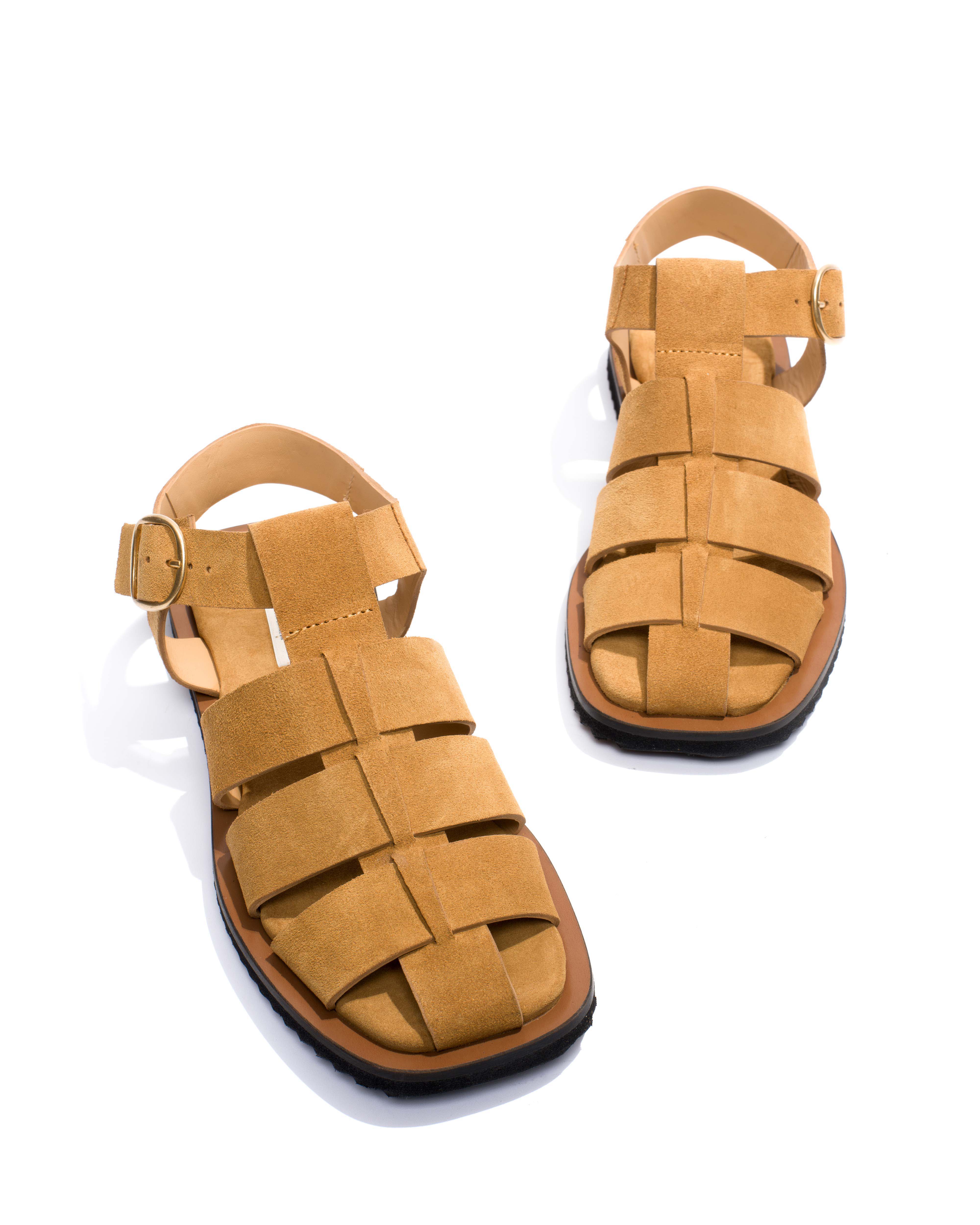 Hampell Calf suede Bamboo brown - Image 5