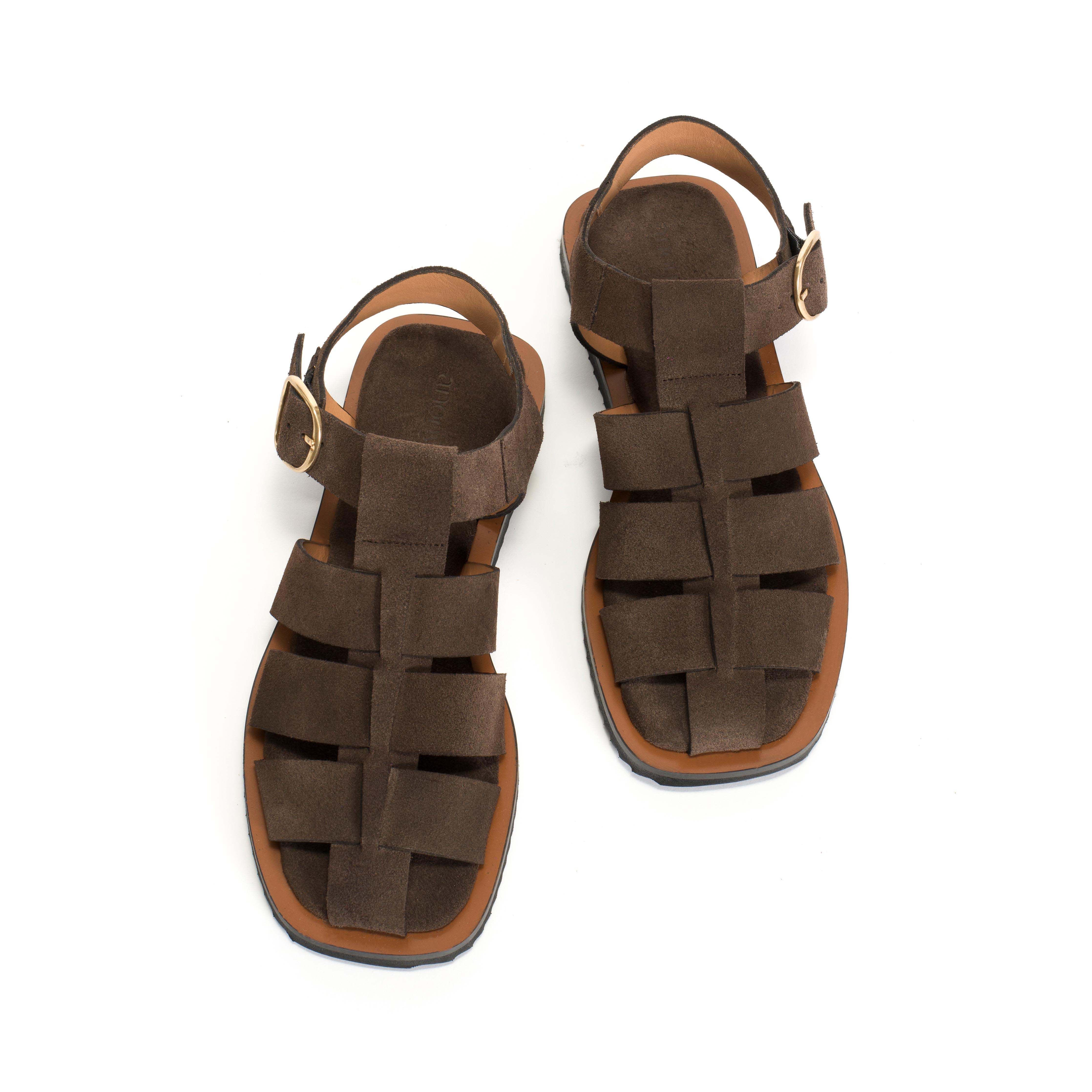 Hampell Calf suede Coffee brown - Image 3