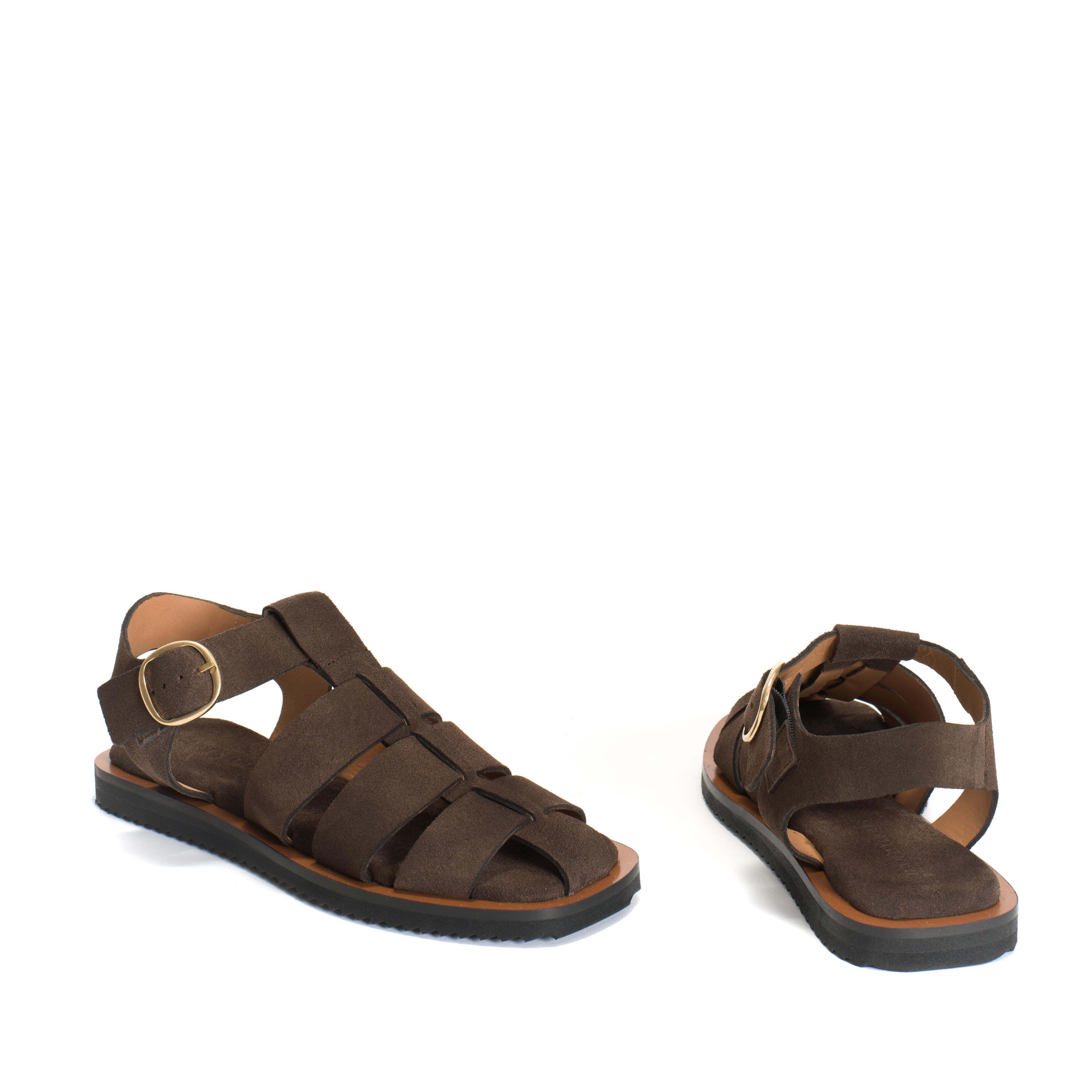 Hampell Calf suede Coffee brown - Image 4