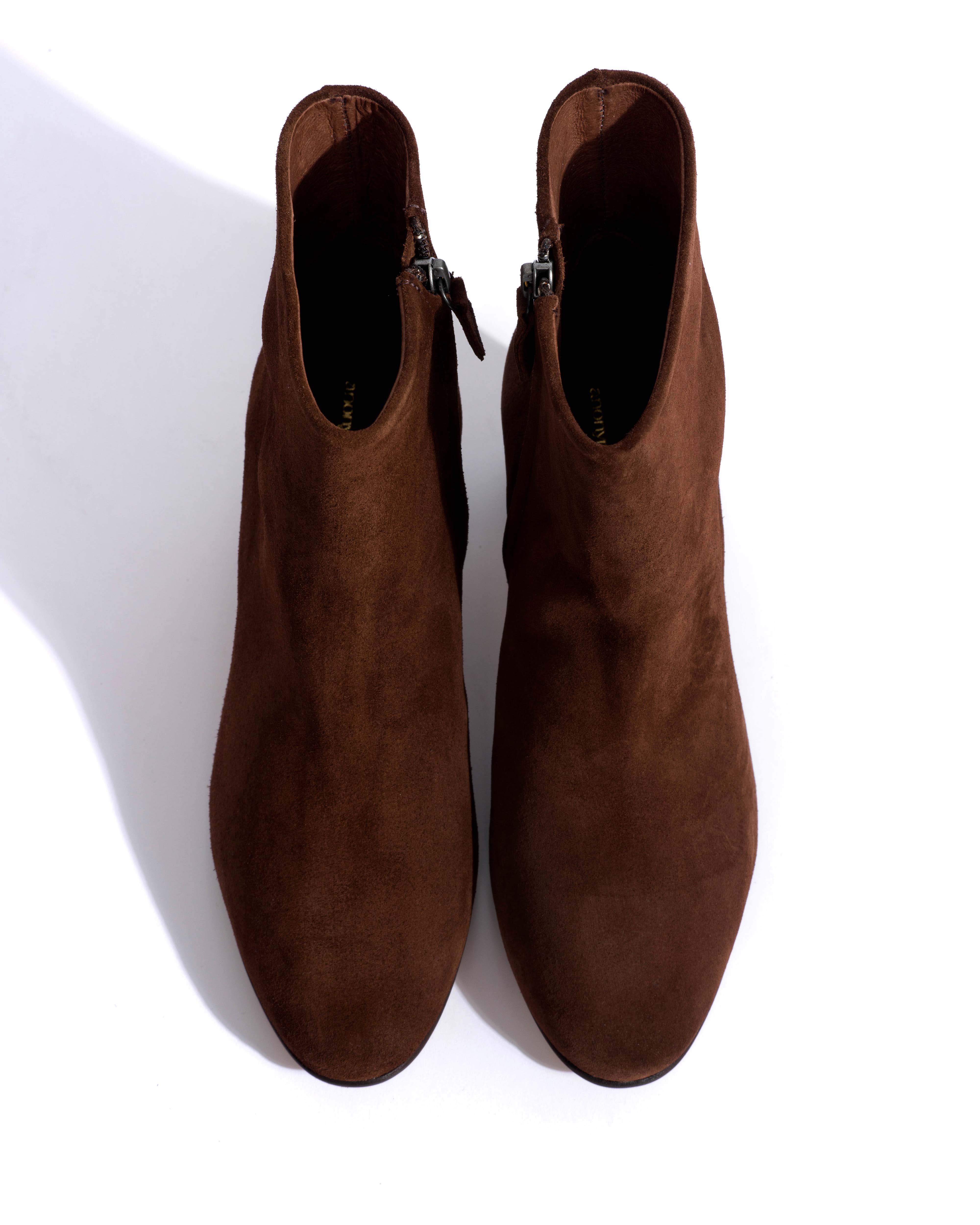 Hanny 55 Calf suede Chocolate - Image 4