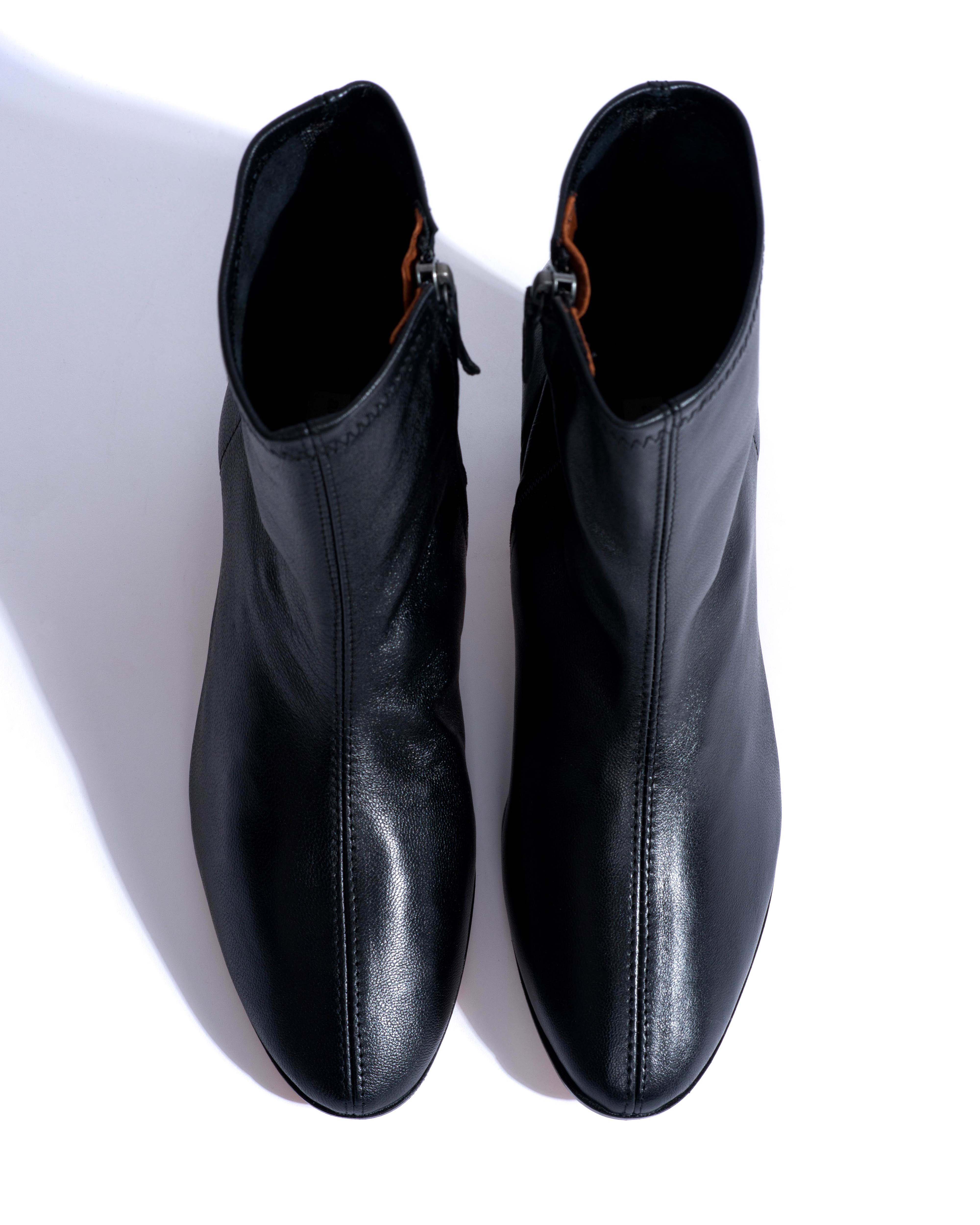 Hanny 55 stacked stretch Silky lamb Black - Image 5
