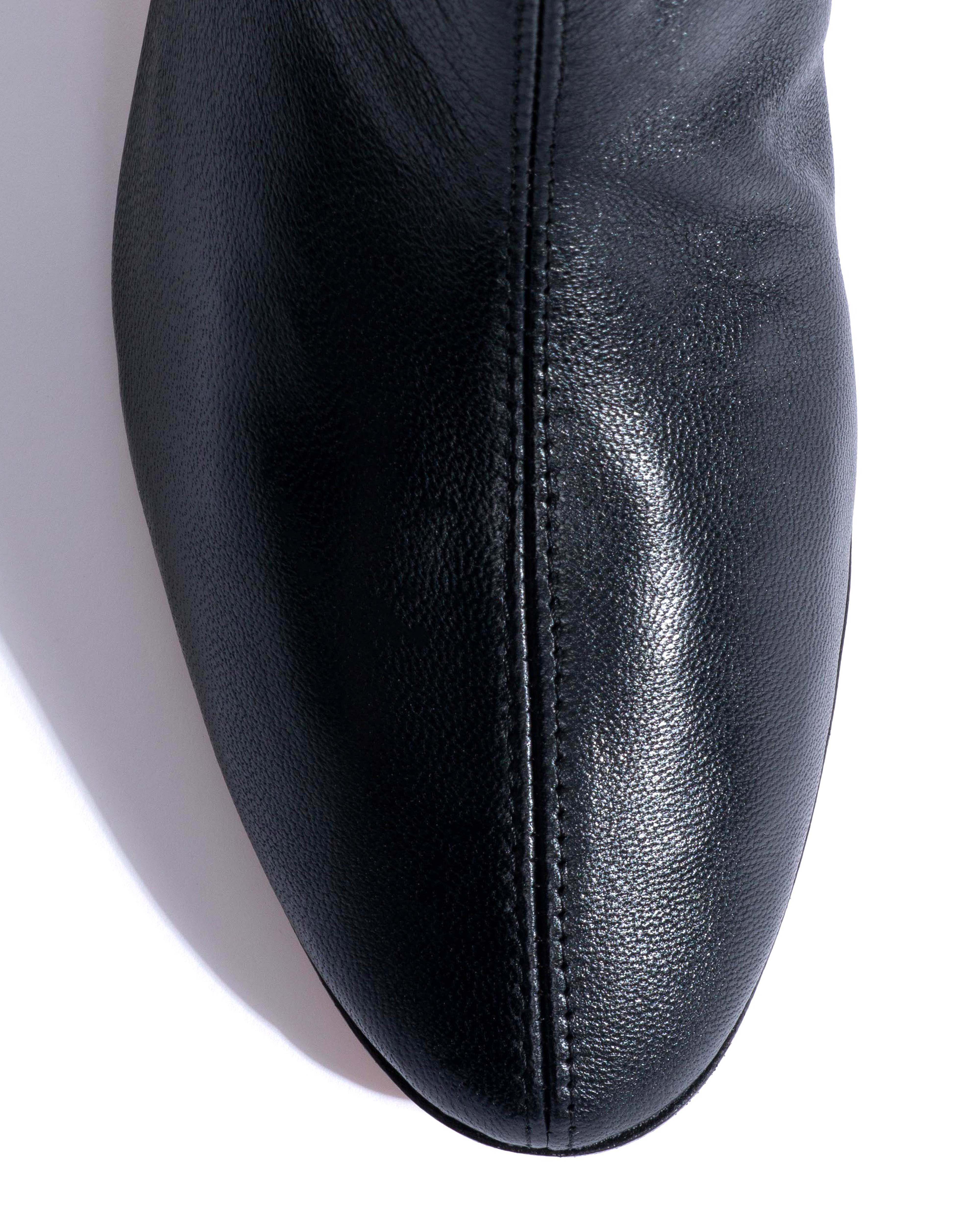 Hanny 55 stacked stretch Silky lamb Black - Image 6