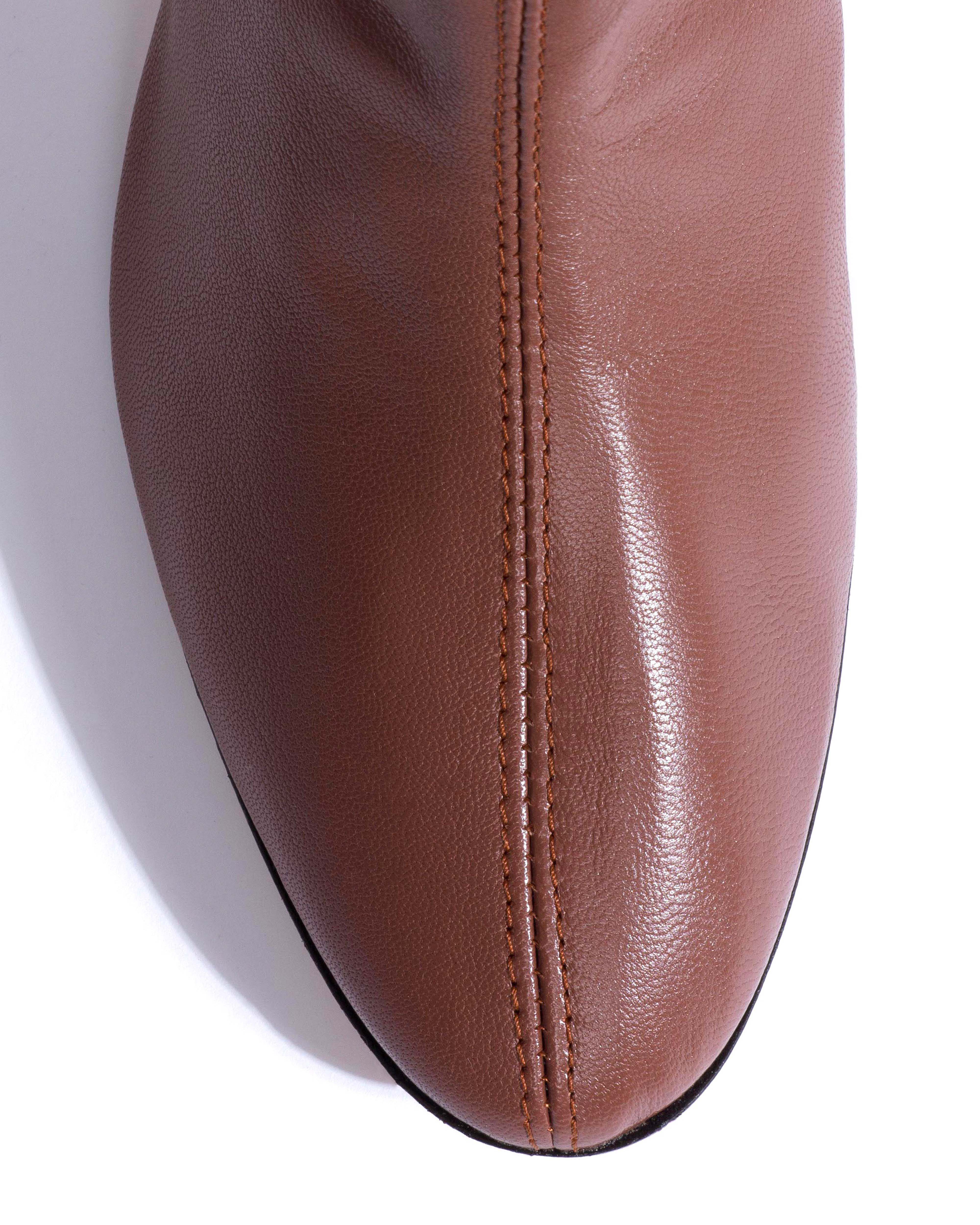 Hanny 55 stacked stretch Silky lamb Chocolate - Image 5