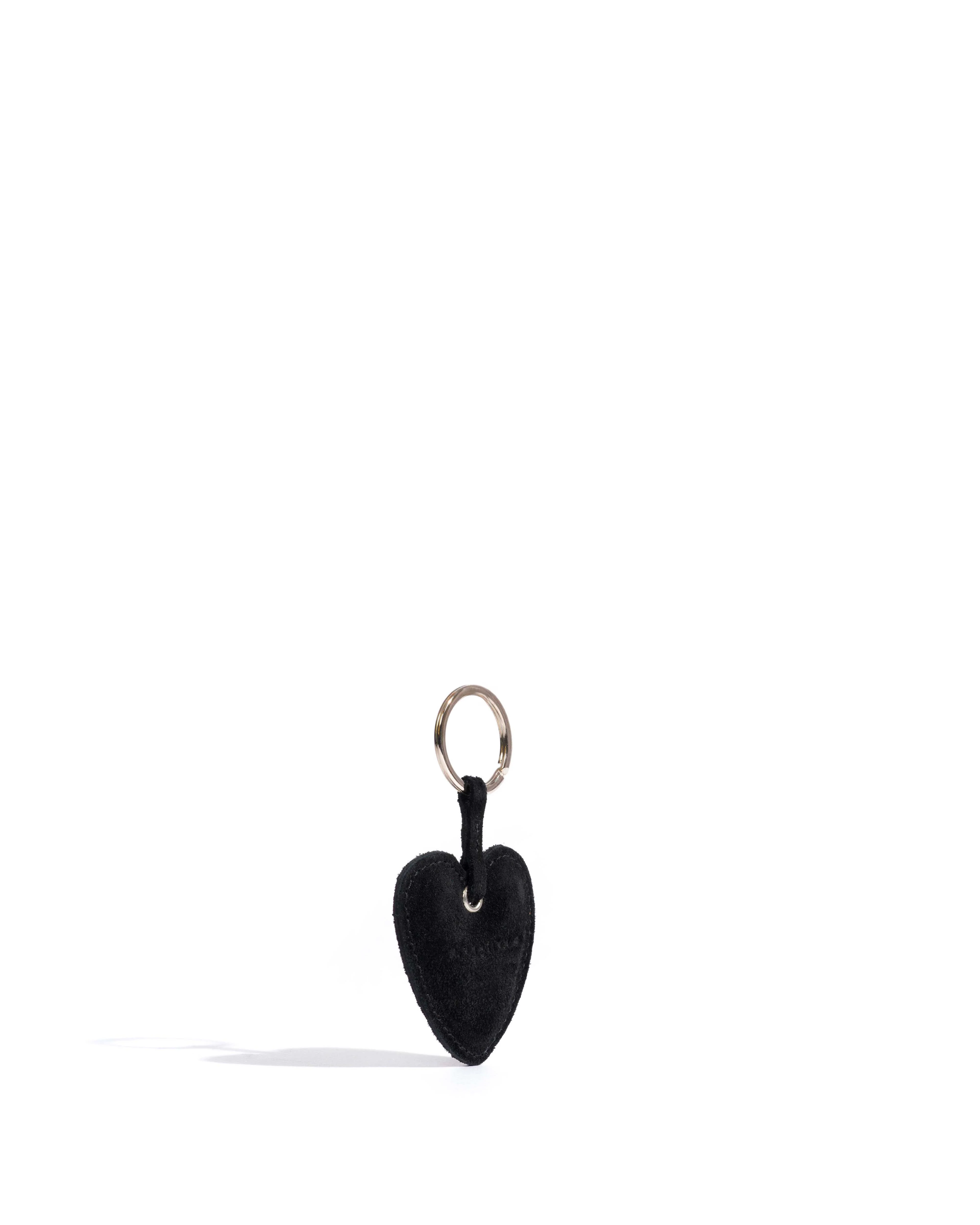Heart keyring Calf suede Black - Image 2