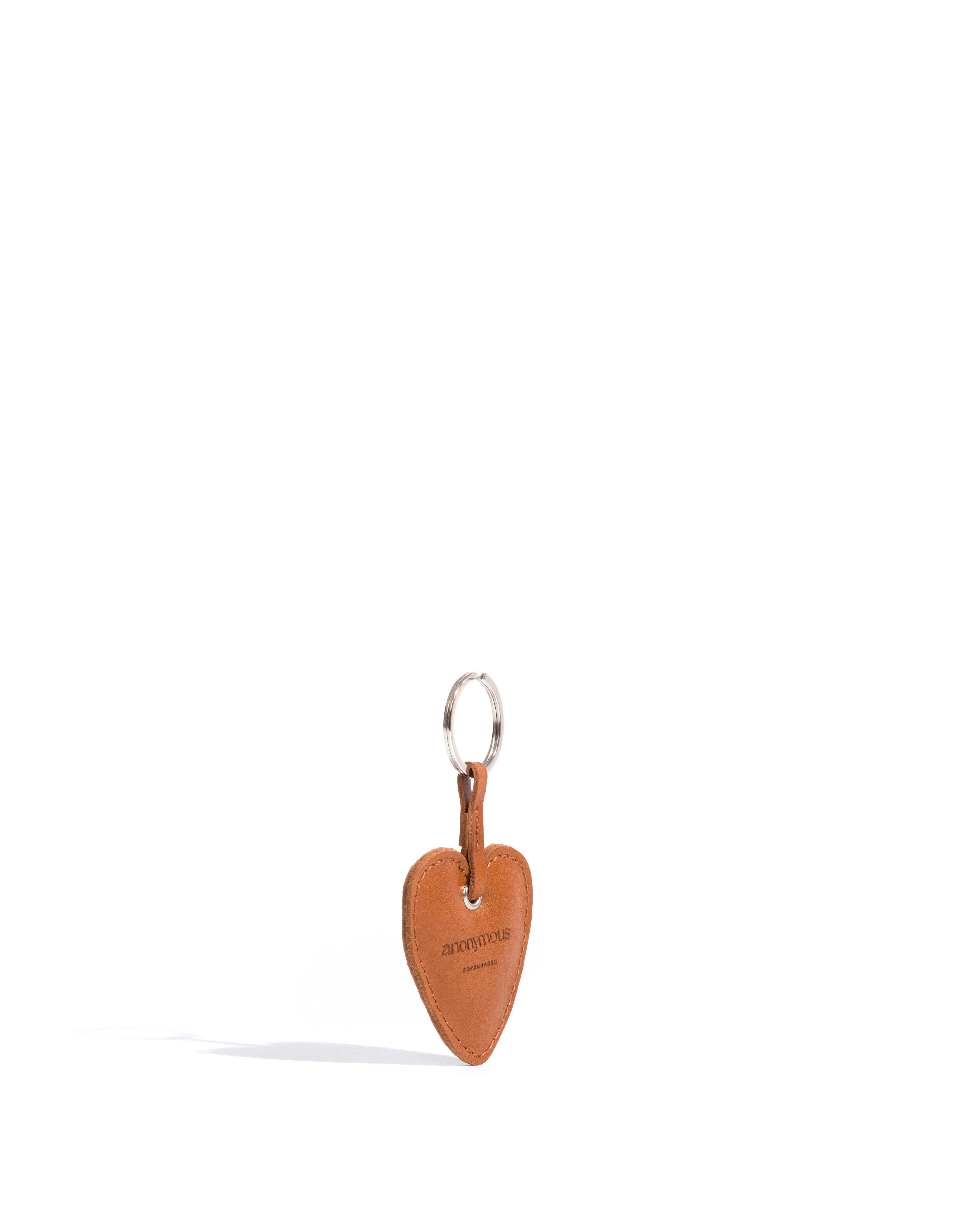 Heart keyring Soft calf Camel - Image 2