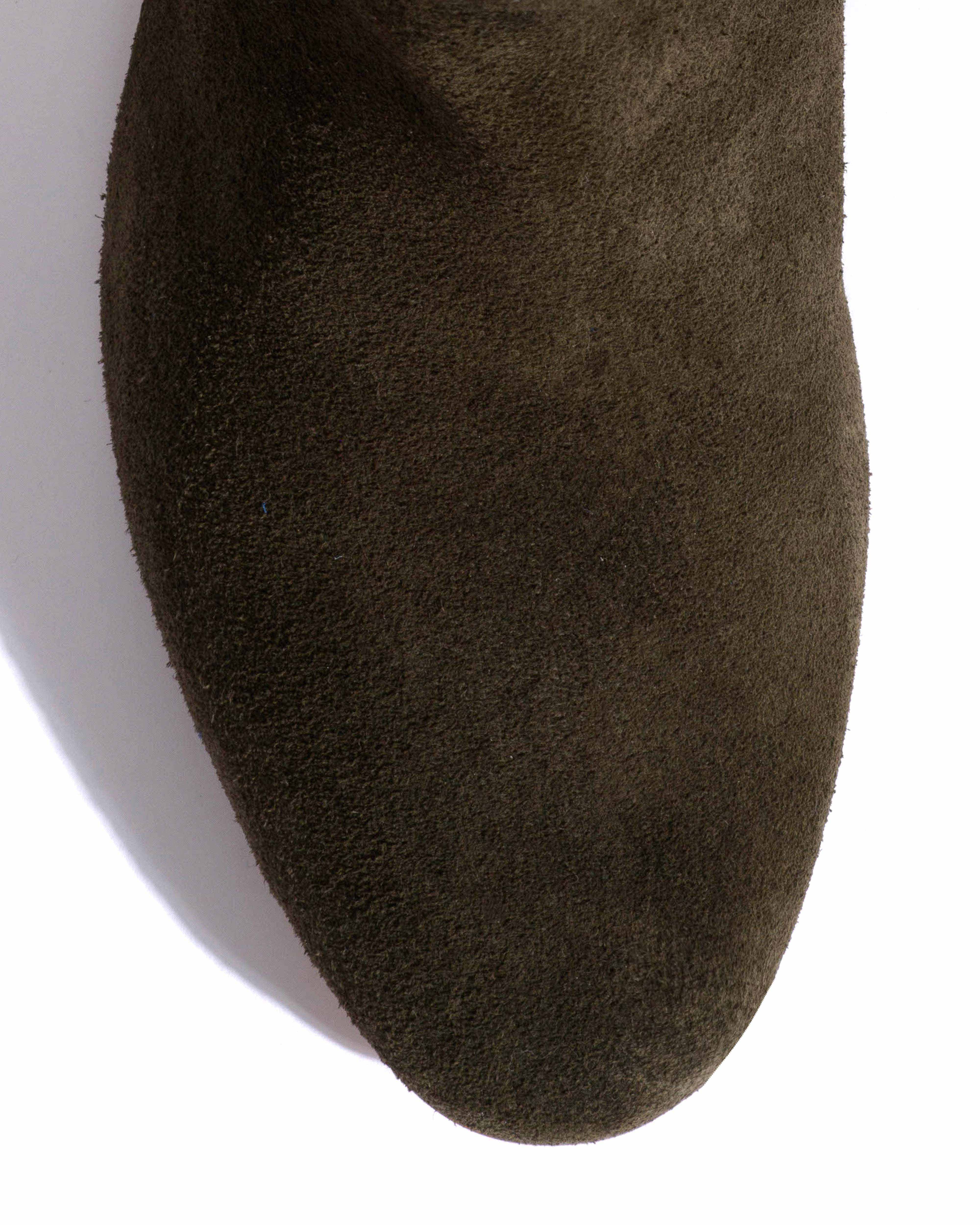 Henriette Calf suede Moss green - Image 5