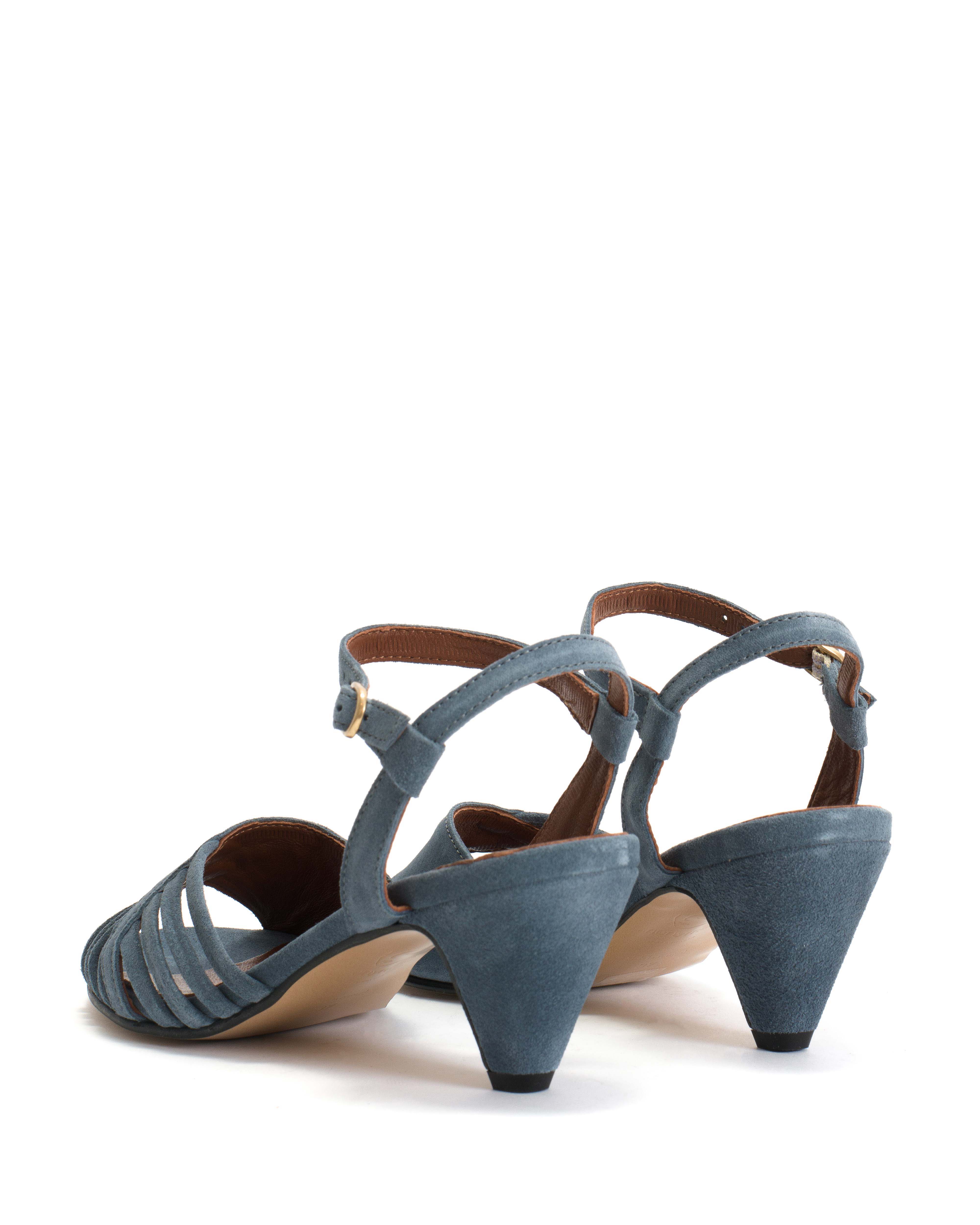 Hermine 50 stiletto Calf suede Denim blue - Image 5