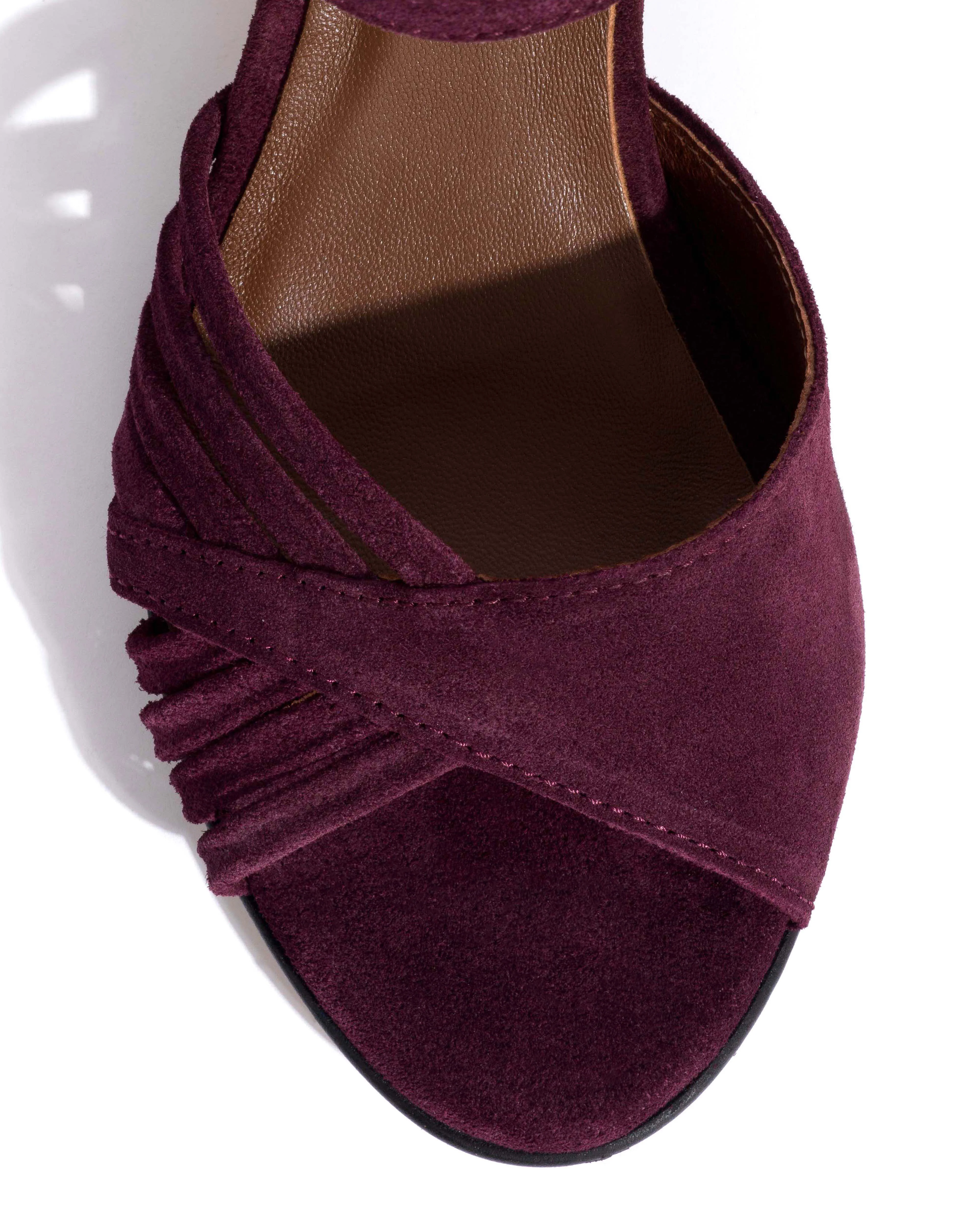 Hermine 50 stiletto Calf suede Fig purple - Image 5