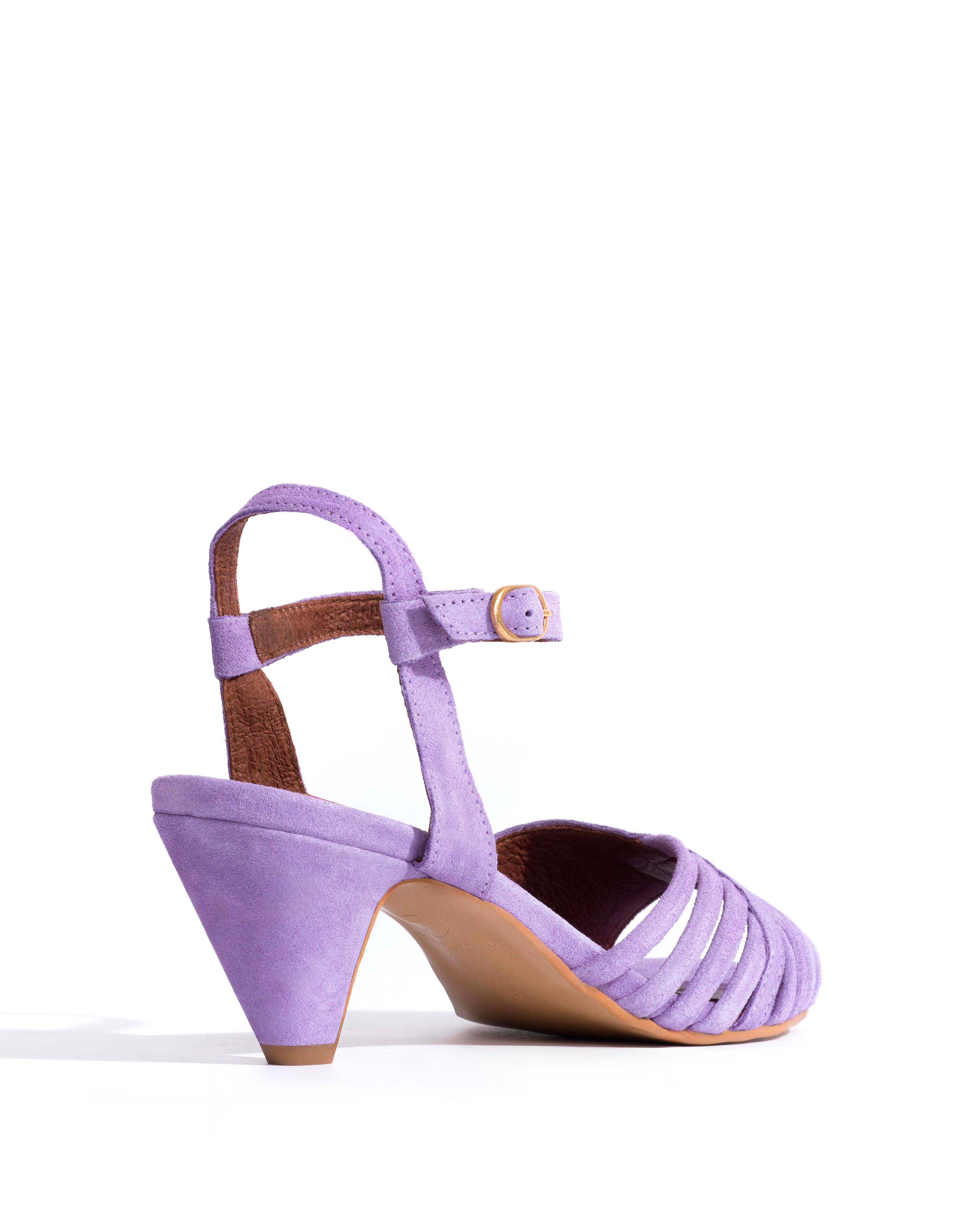 Hermine 50 stiletto Calf suede Lavender ice - Image 3