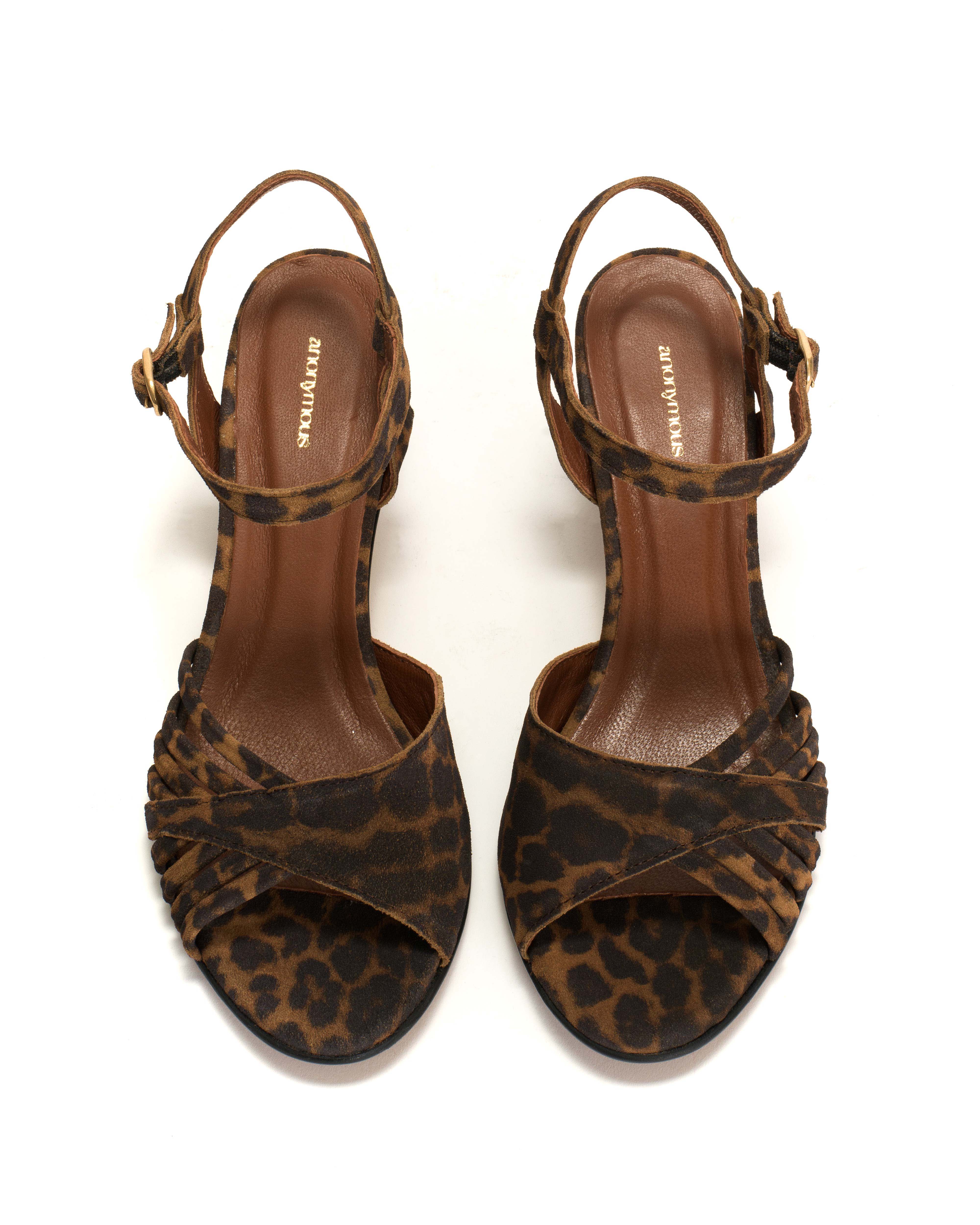 Hermine 50 stiletto Calf suede print Leopard - Image 3