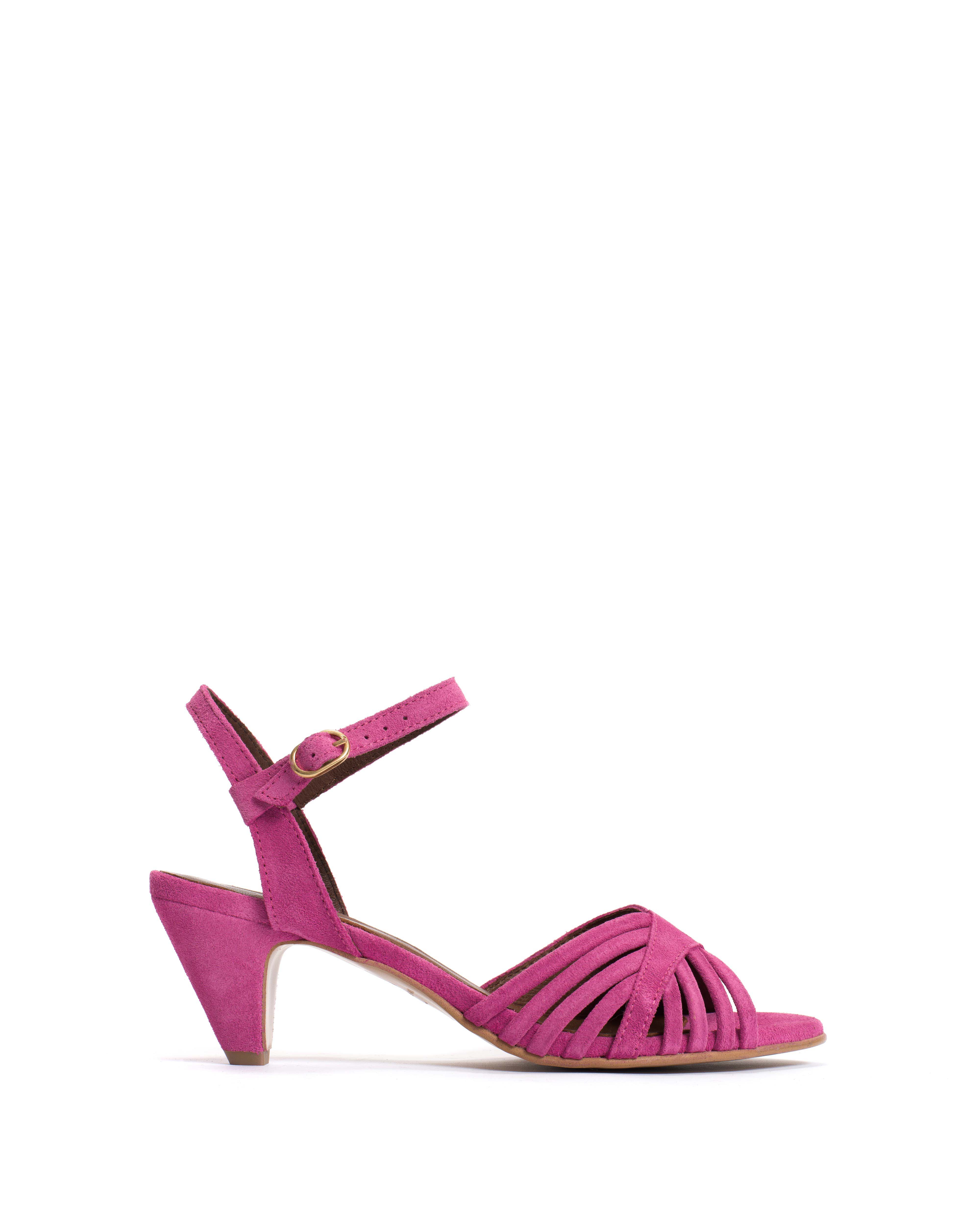 Hermine 50 stiletto Calf suede Raspberry sorbet