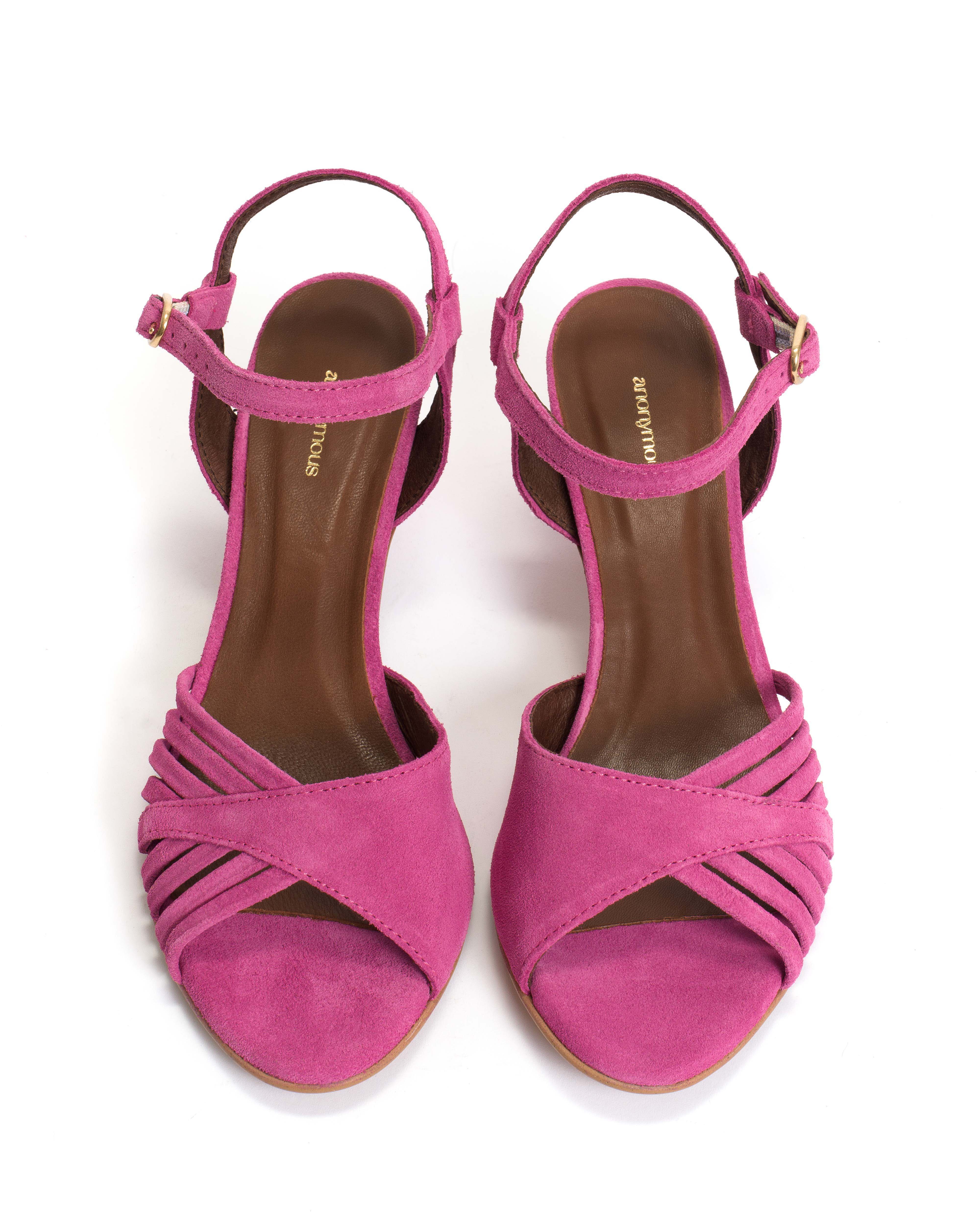 Hermine 50 stiletto Calf suede Raspberry sorbet - Image 3