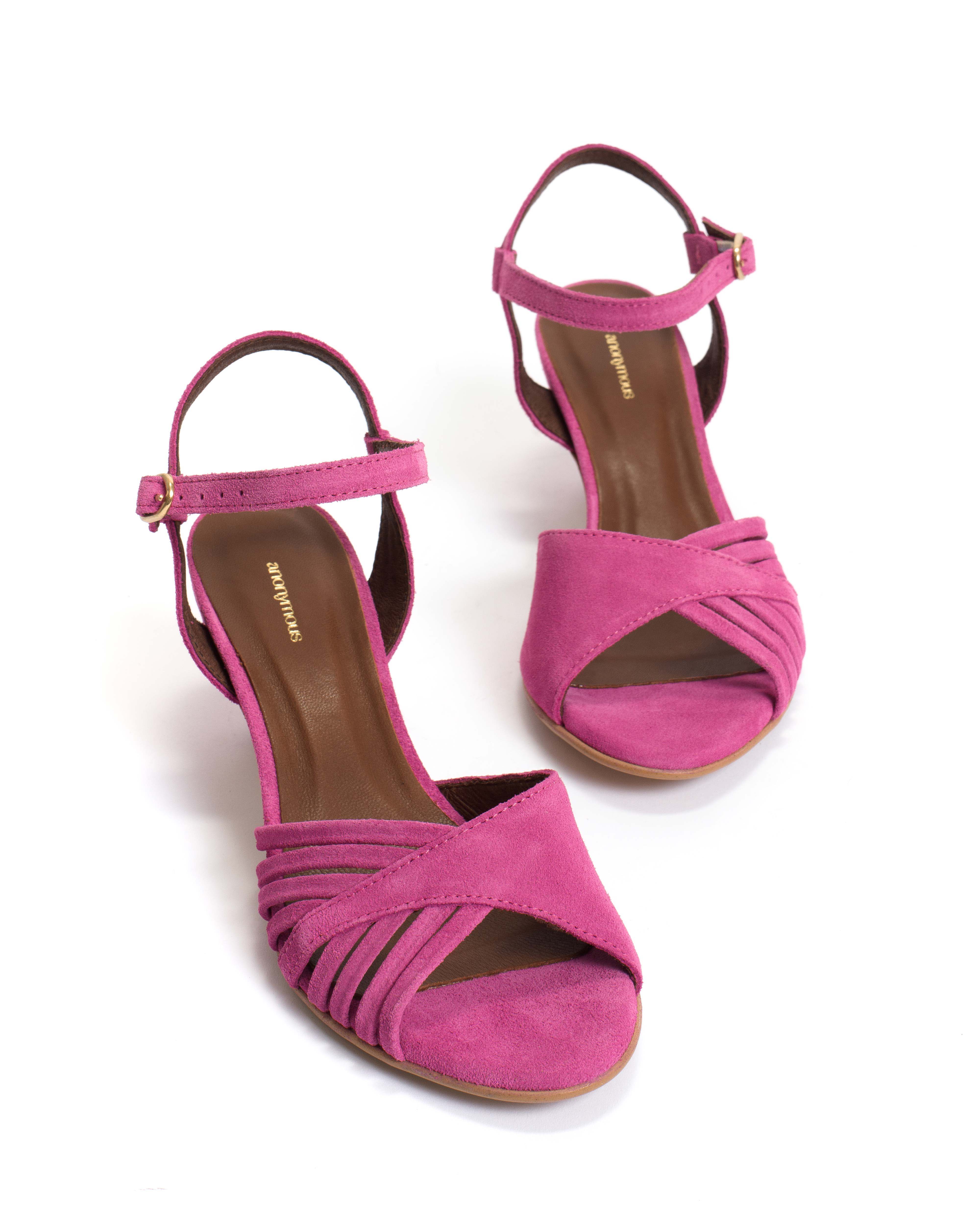 Hermine 50 stiletto Calf suede Raspberry sorbet - Image 5