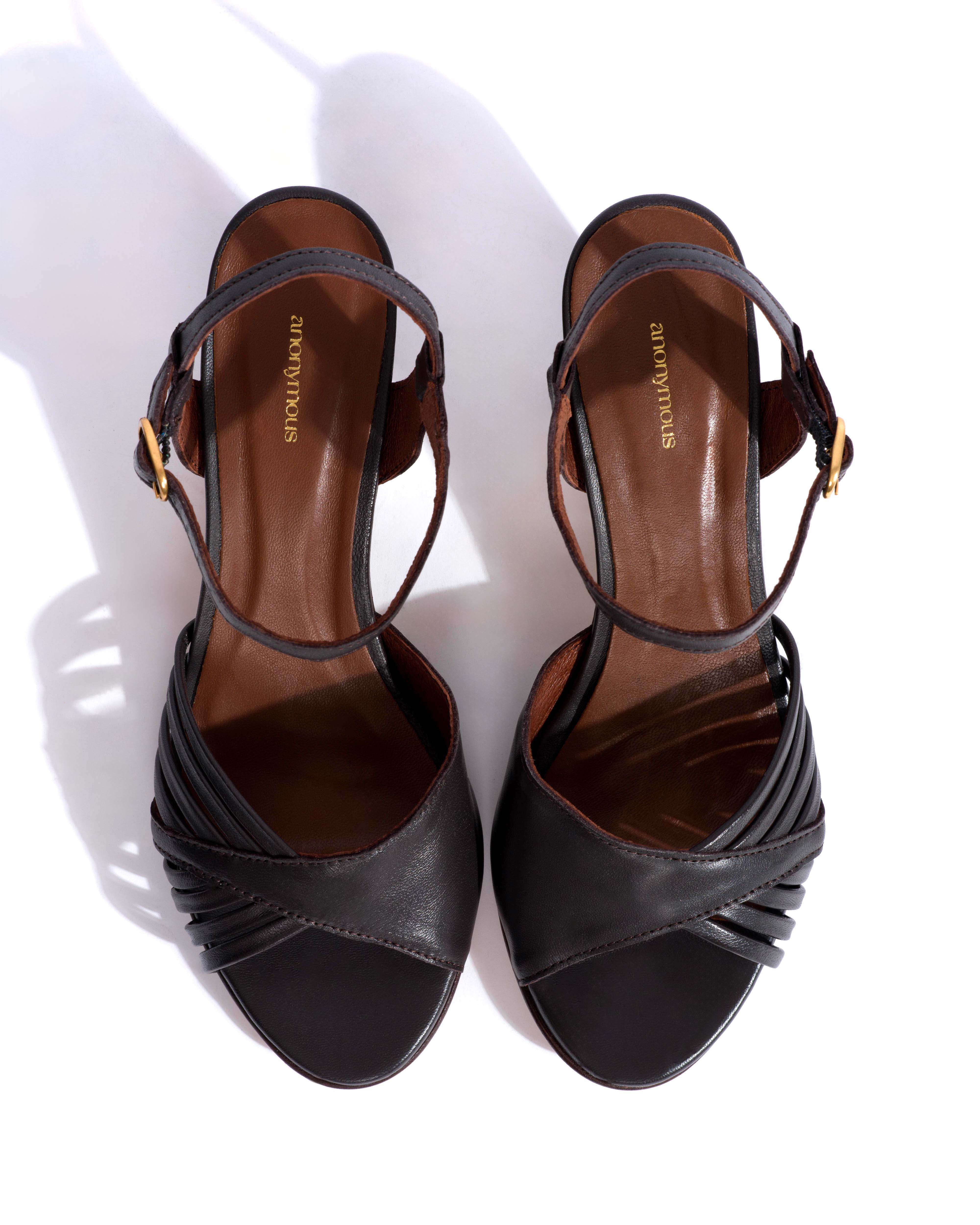 Hermine 50 stiletto Shiny lamb Espresso brown - Image 4