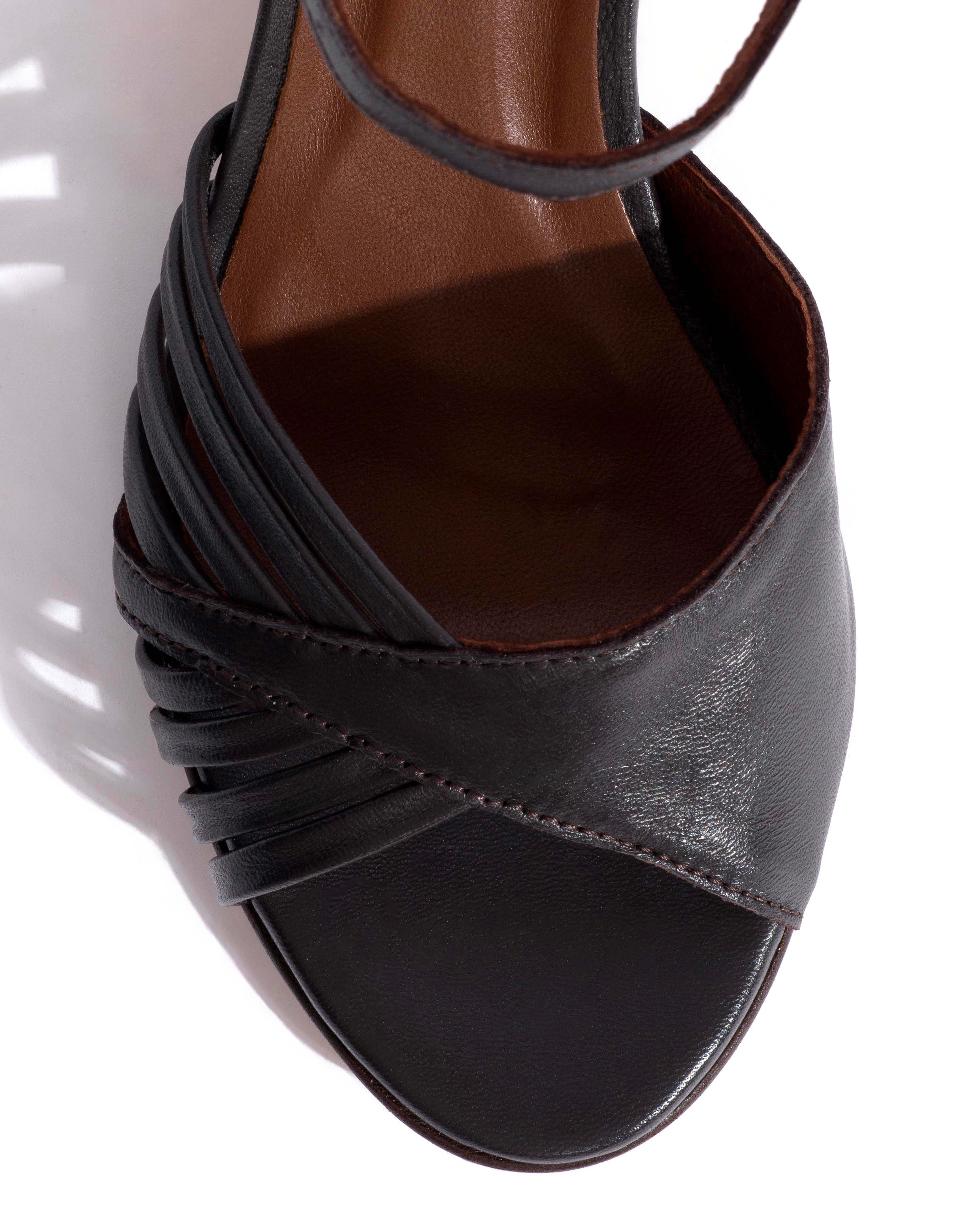Hermine 50 stiletto Shiny lamb Espresso brown - Image 5
