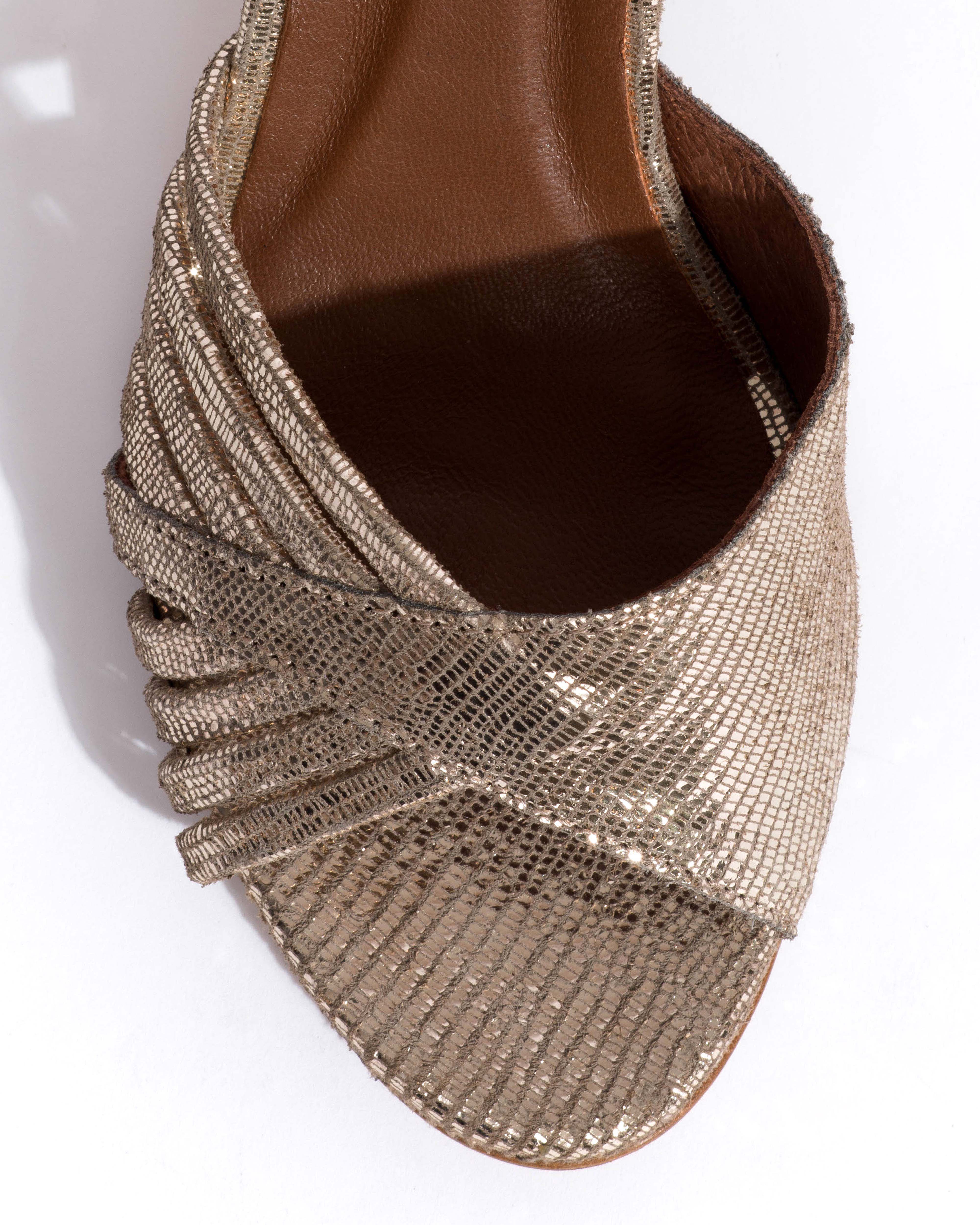Hermine 75 Lizard metallic goat Vintage champagne - Image 5
