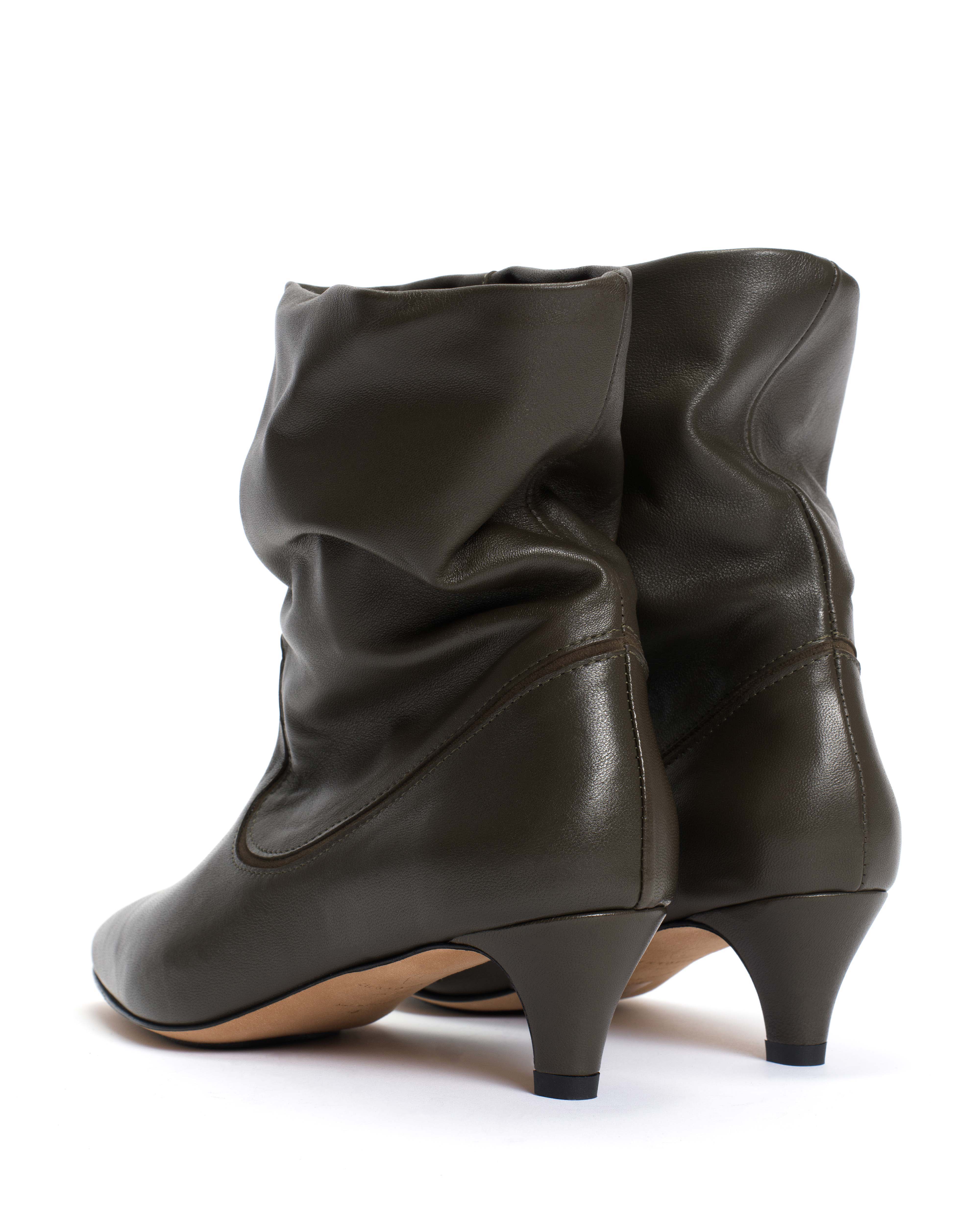Hicha 40 stiletto Silky calf Moss green - Image 4