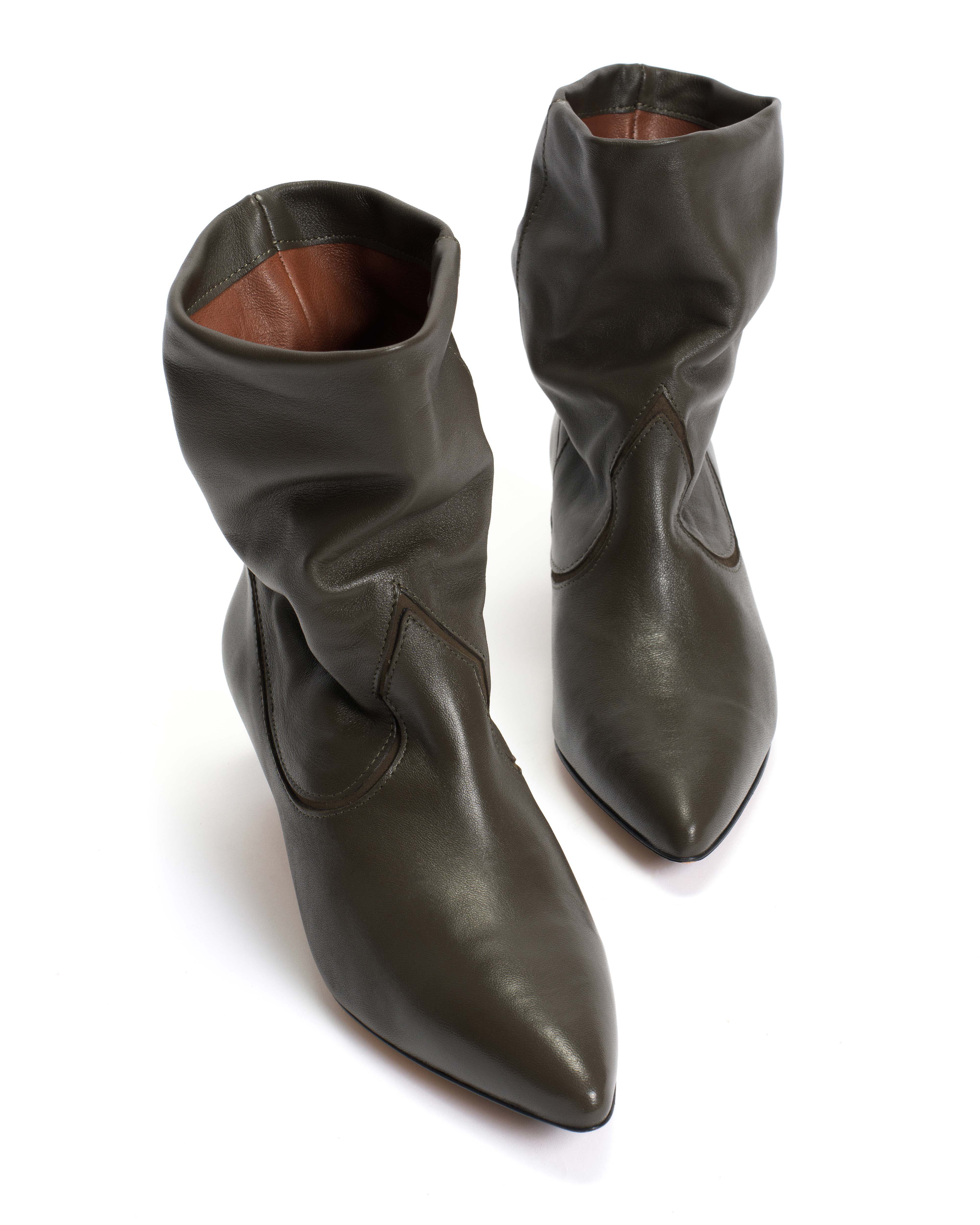 Hicha 40 stiletto Silky calf Moss green - Image 5