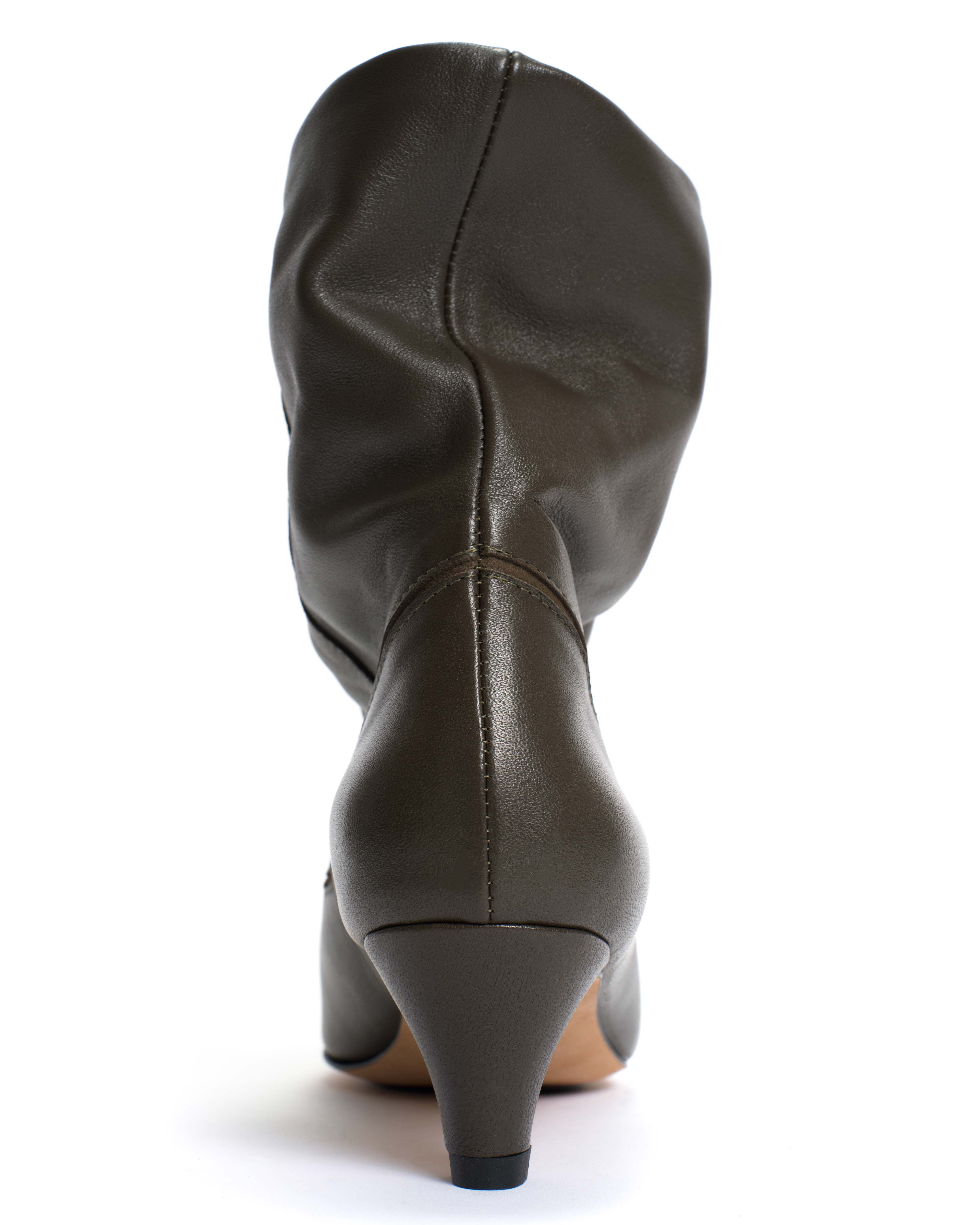 Hicha 40 stiletto Silky calf Moss green - Image 8