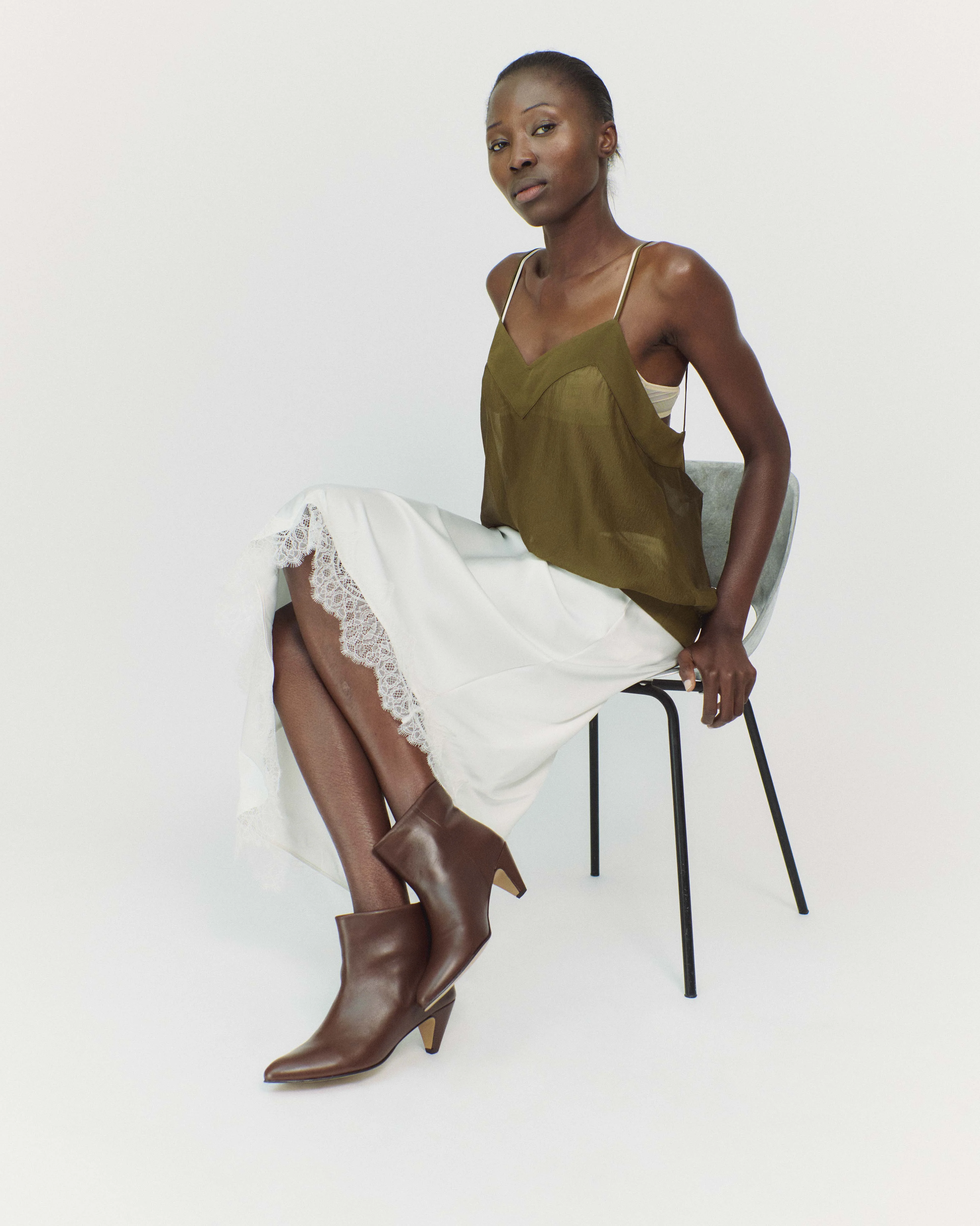 Hilly 50 stiletto Soft calf Chocolate - Image 3