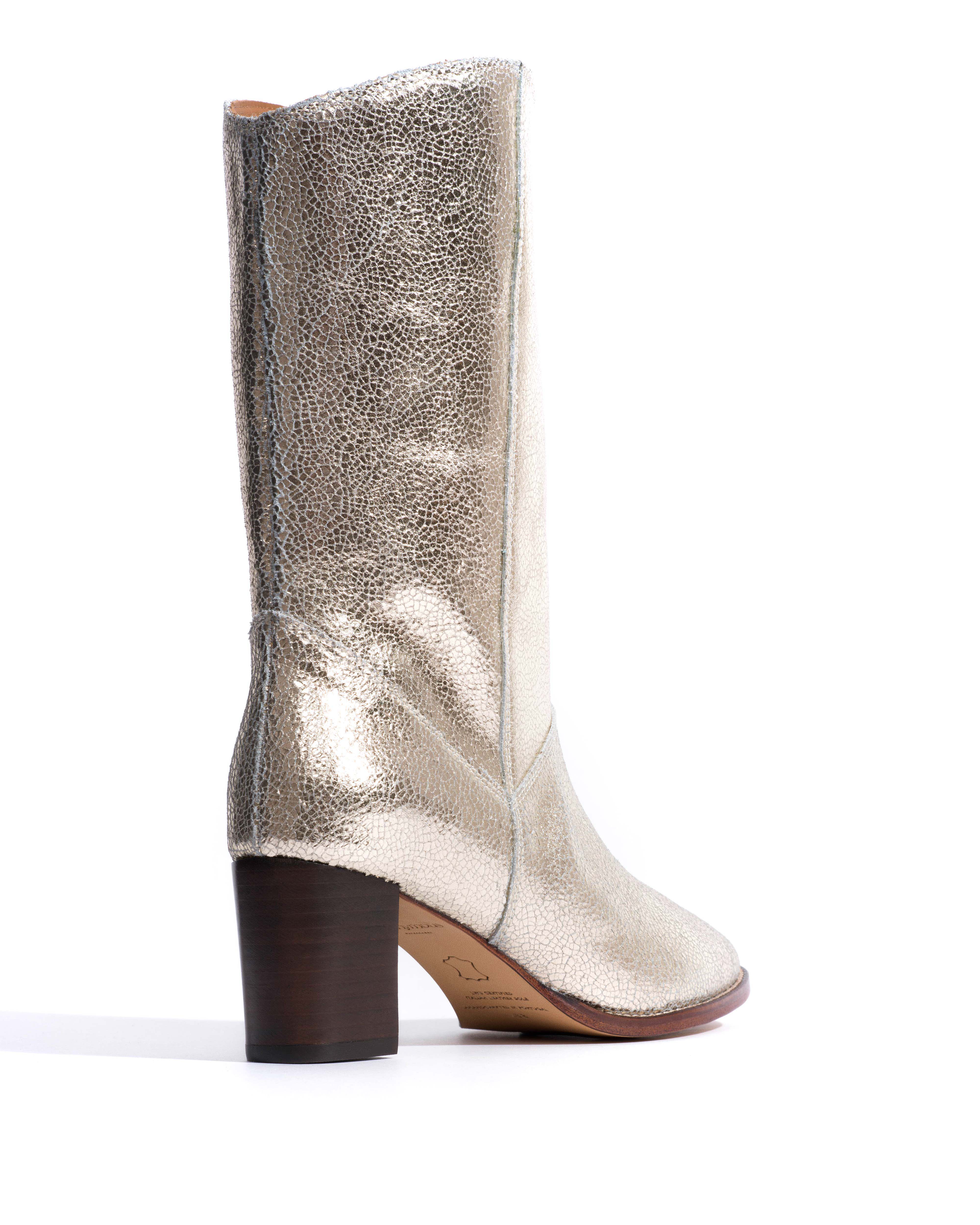 Hirah 55 Crackled metallic goat Champagne - Image 4