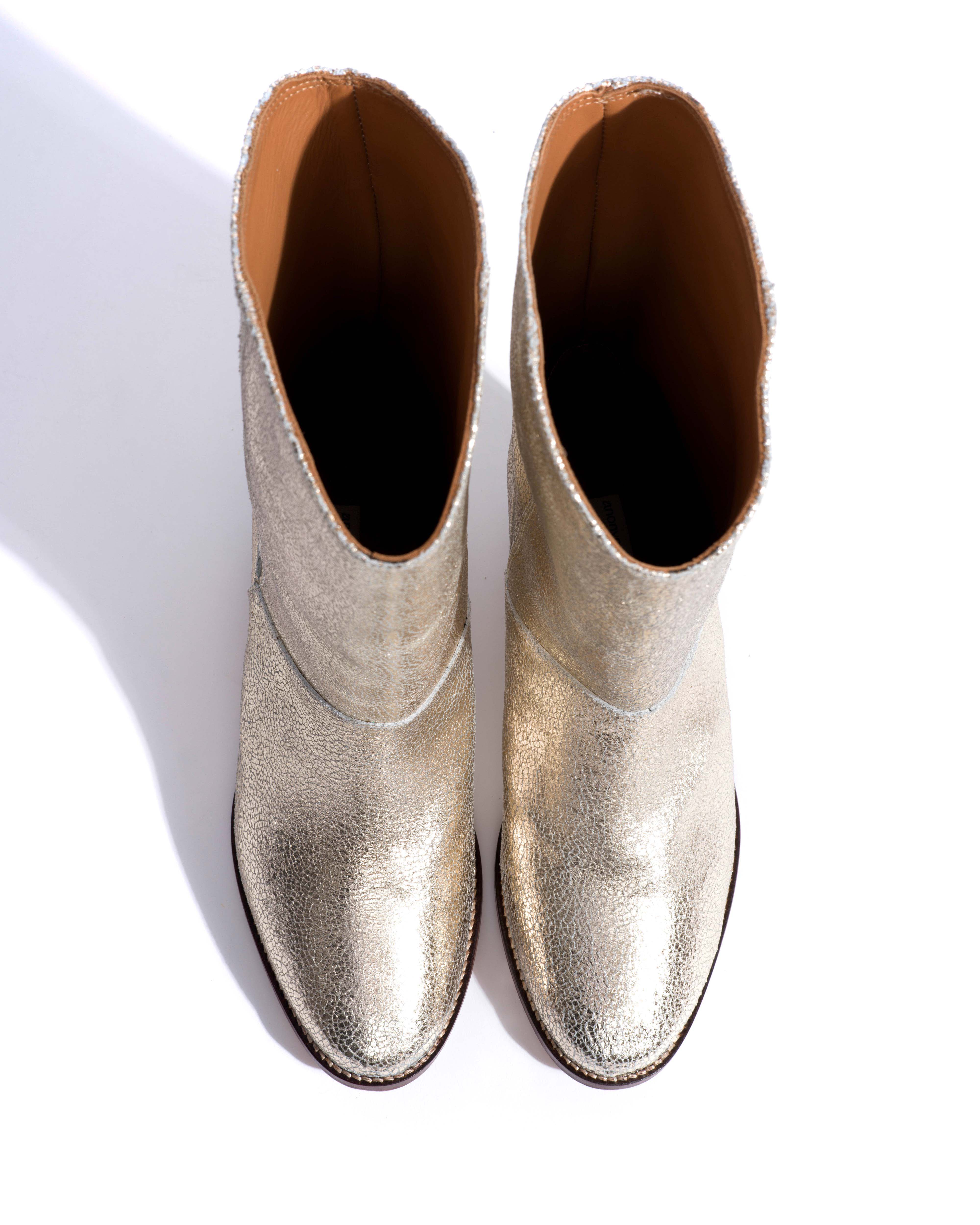 Hirah 55 Crackled metallic goat Champagne - Image 5